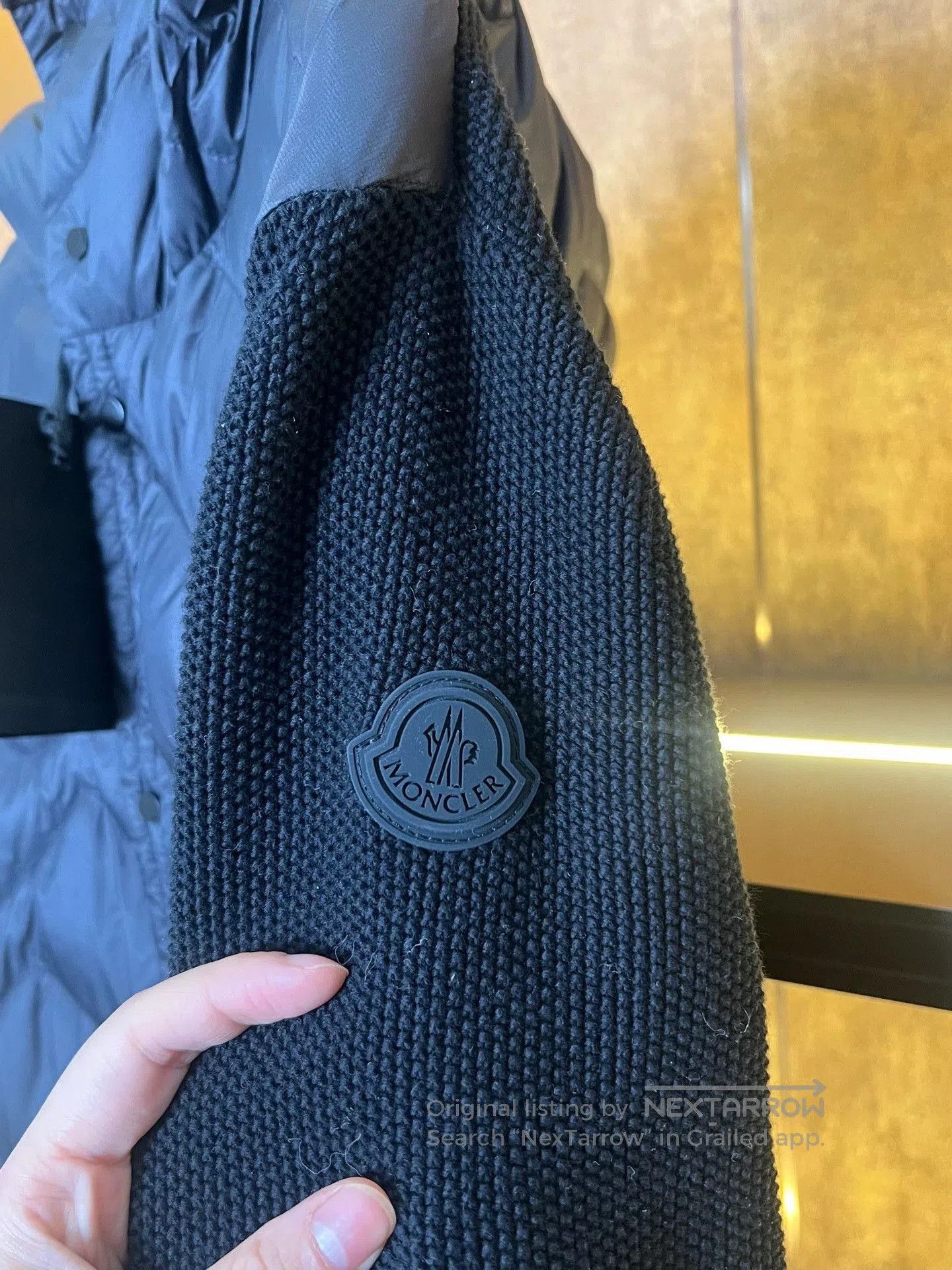 Moncler Moncler Black Label Knit Panel Hooded Down Jacket. Size US L / EU 52-54 / 3 - 3 Thumbnail