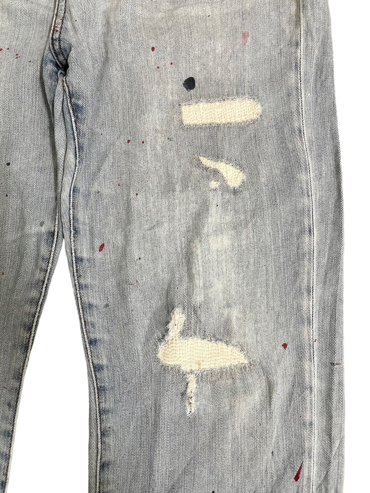 Japanese Brand × Jun Takahashi × Uniqlo Vintage Japanese Uniqlo Distressed Paint Artwork Style Denim Size US 32 / EU 48 - 4 Thumbnail
