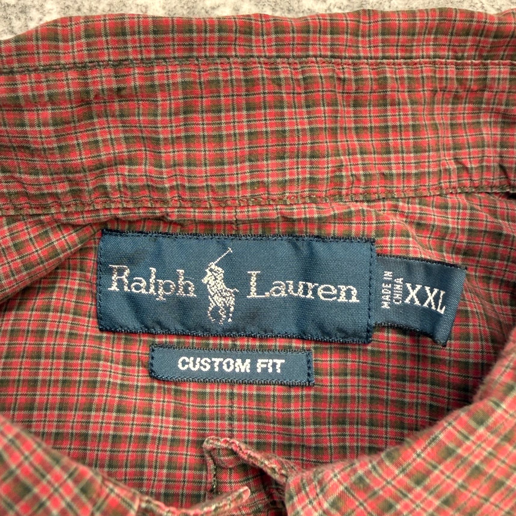 Polo Ralph Lauren VINTAGE Polo Ralph Lauren Shirt Mens 2XL Red Micro Plaid Lightweight Button-Down Shirt Size US XXL / EU 58 / 5 - 5 Thumbnail