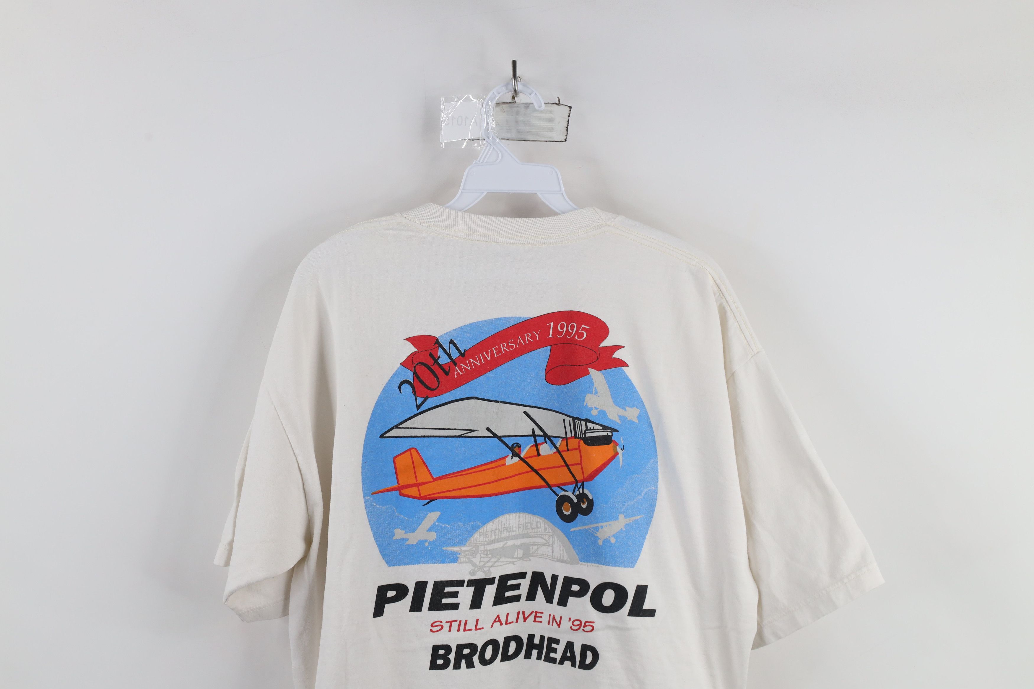 Vintage Vintage 90s At Brodhead Pietenpol Airplane T-Shirt White USA Size US XL / EU 56 / 4 - 13 Thumbnail