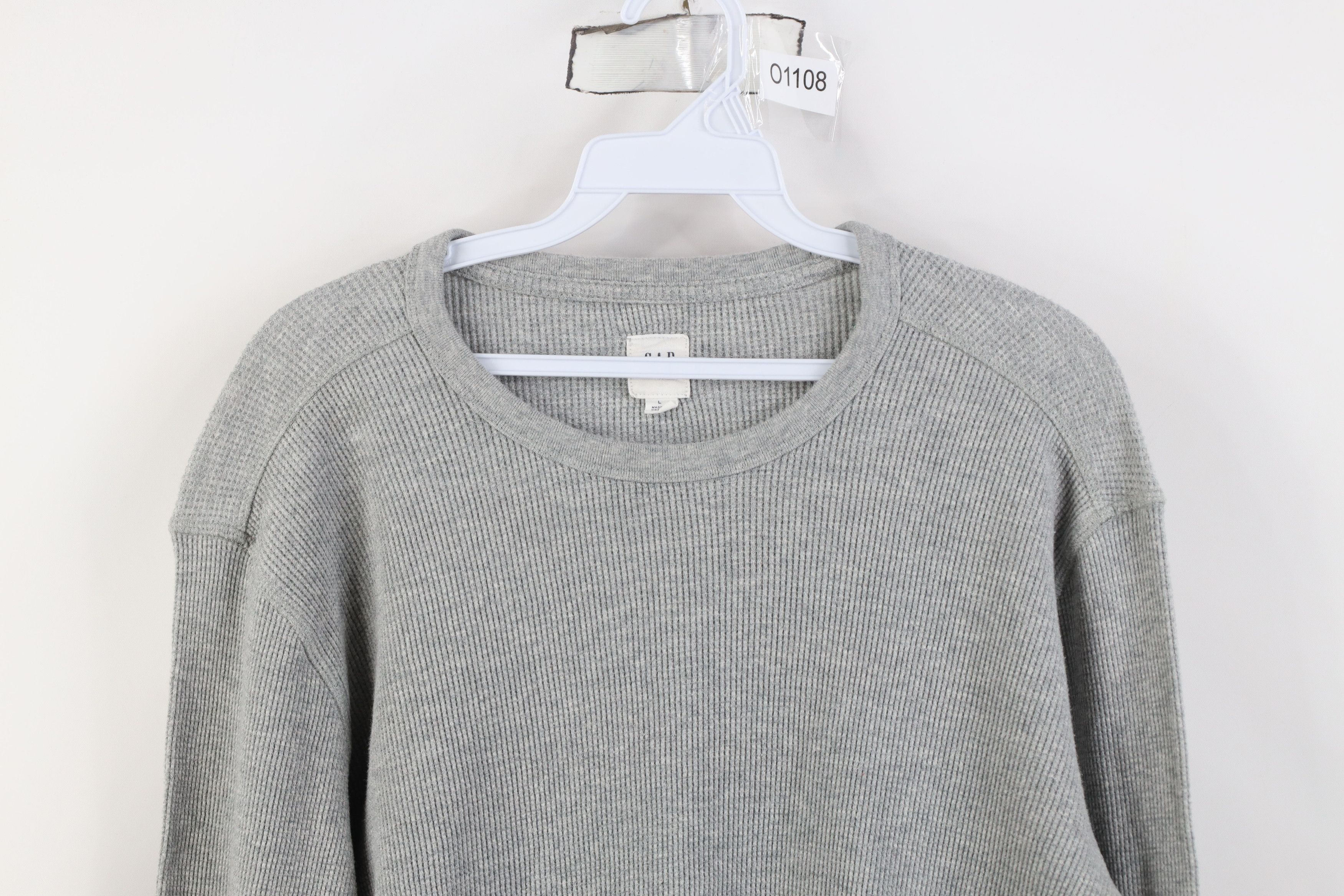 Gap Vintage Y2K Gap Thermal Waffle Knit Long Sleeve T-Shirt Size L / US 10 / IT 46 - 2 Thumbnail