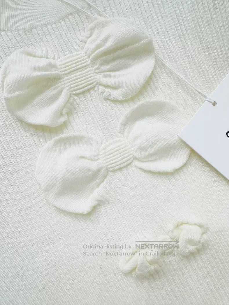 Chanel Chanel 25K bow knitted short sleeves Size XS / US 0-2 / IT 36-38 - 3 Thumbnail