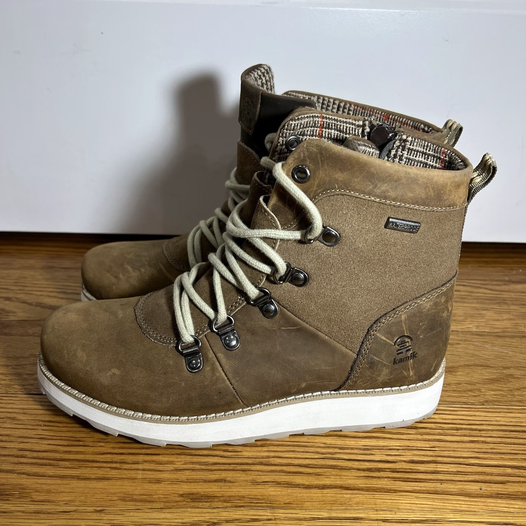 Vintage VINTAGE Kamik Women's Boots Casual Winter Waterproof Insulated Leather Size 8 Taupe Size US 8 / IT 38 - 4 Thumbnail