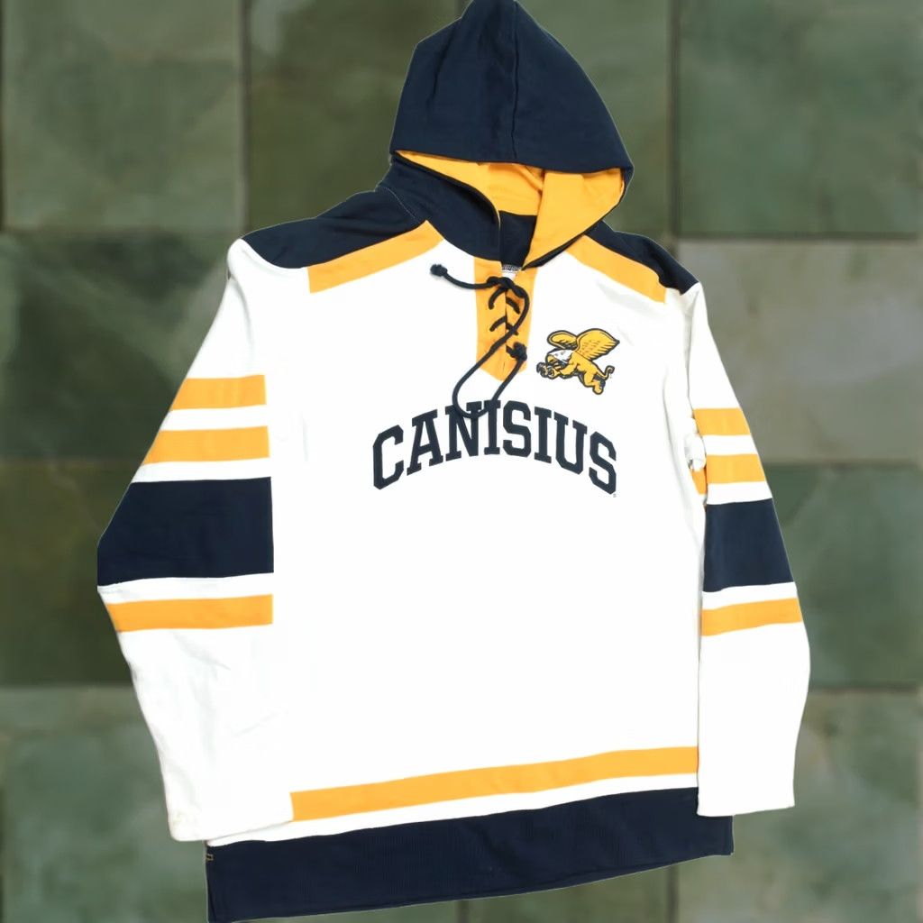 Champion Champion Canisius College Golden Griffins Hoodie Mens 2XL White Pullover Size US XXL / EU 58 / 5 - 1 Thumbnail
