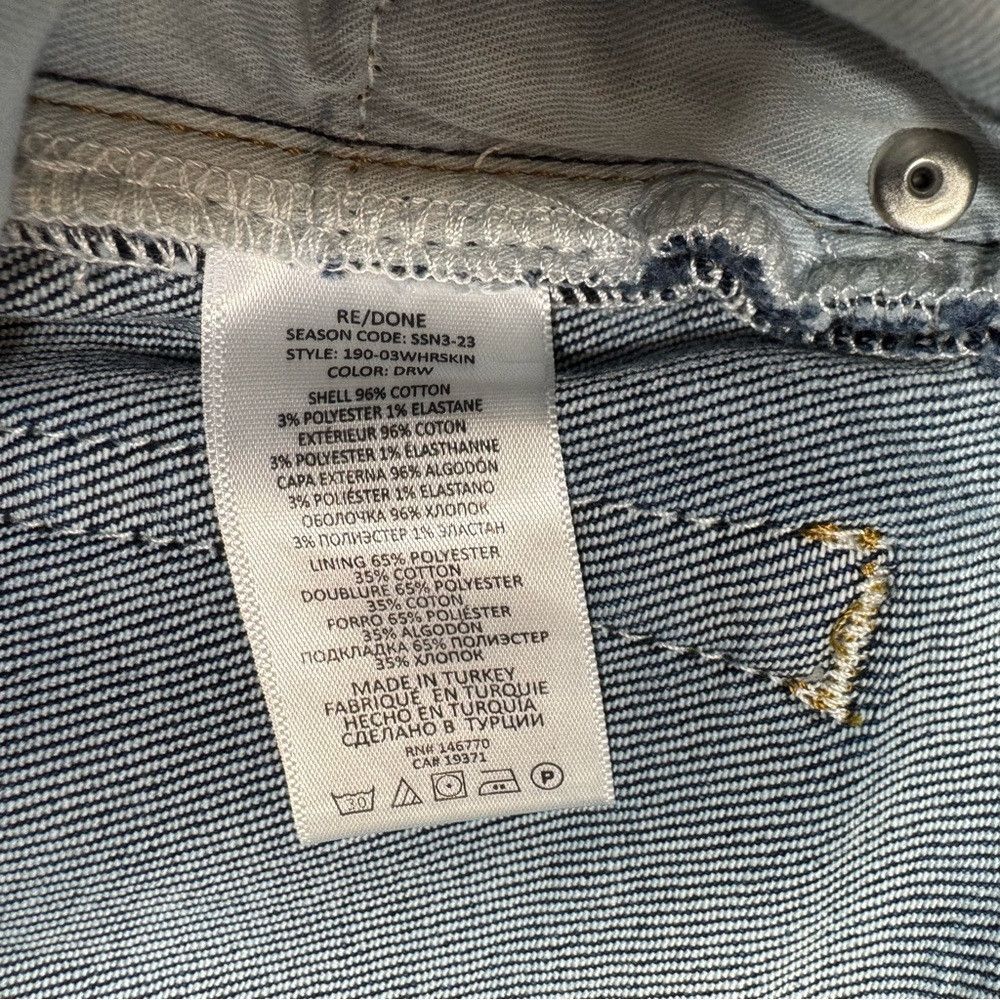 RE/DONE NWT New $275 RE/DONE High Rise Skinny Jeans in Dark Rinse S Size 25" / US 0 / IT 36 - 8 Thumbnail