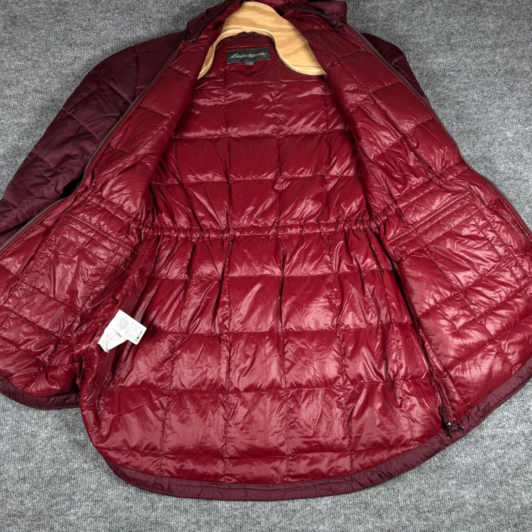 Eddie Bauer VINTAGE Eddie Bauer Quilted Hooded Goose Down Winter Parka Jacket XL Burgundy Coat Size XL / US 12-14 / IT 48-50 - 3 Thumbnail