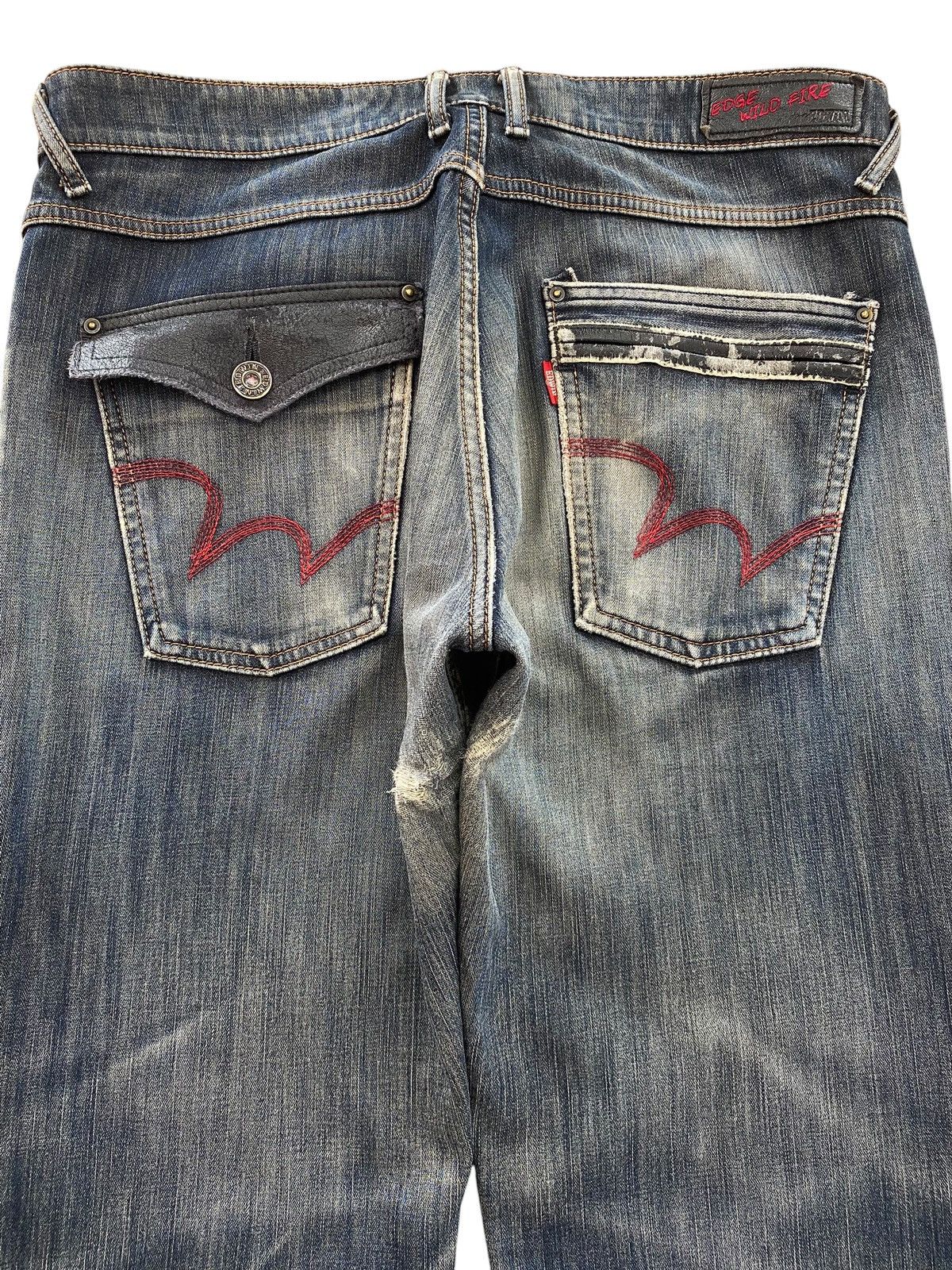 Edwin Edwin Faded Wash Whiskered Straight Leg Jeans Style Size US 36 / EU 52 - 4 Thumbnail