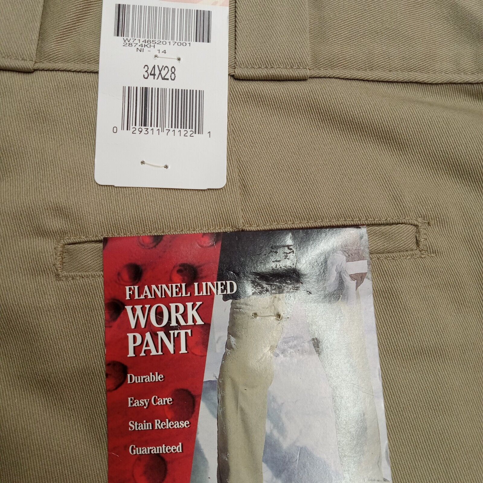 Dickies Vintage Dickies Work Pants Flannel Lined Men's Size 34x28 Size US 34 / EU 50 - 2 Thumbnail