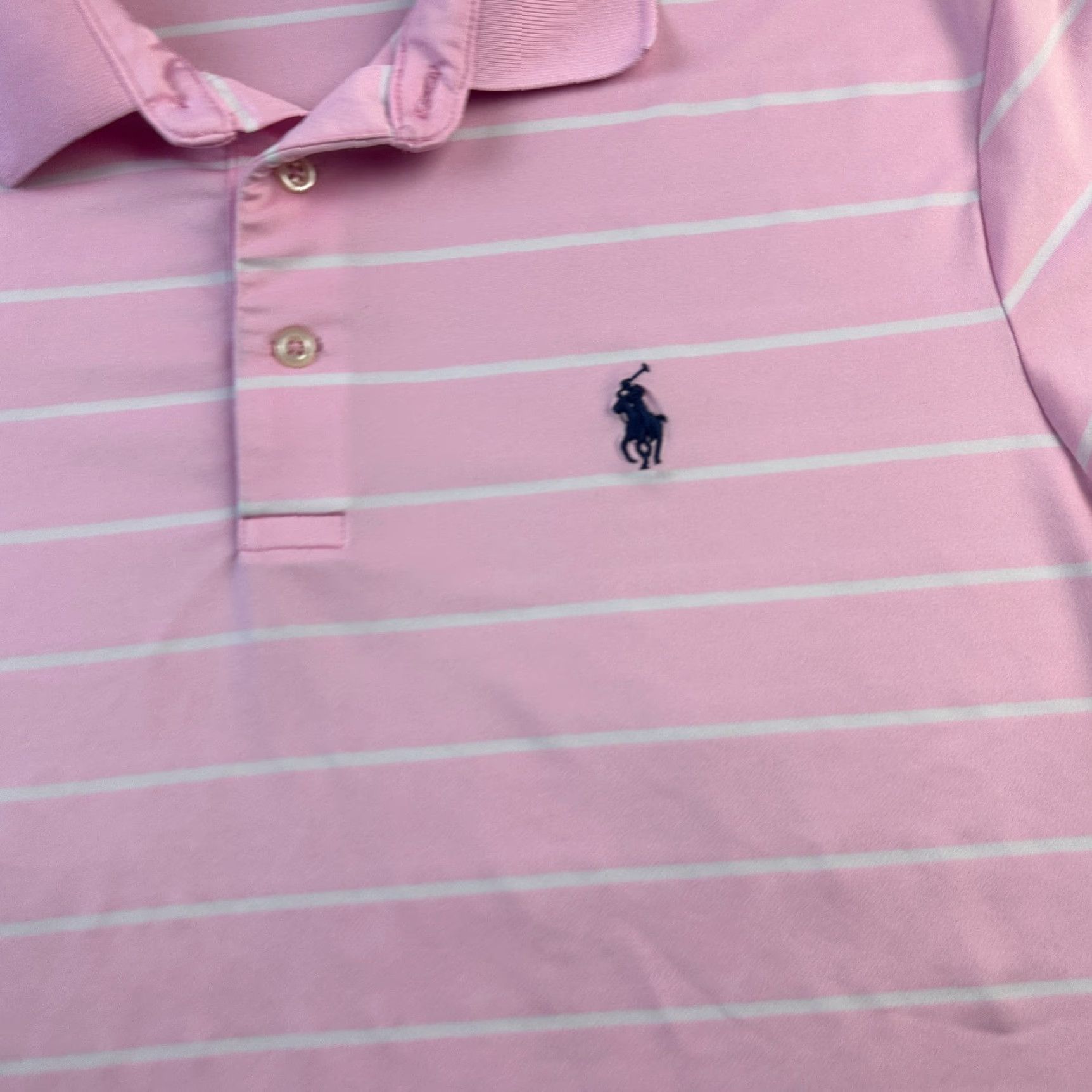 Polo Ralph Lauren Polo Ralph Lauren Shirt Mens Medium Pink Golf Performance Pony Striped Polo Shirt Polo Ralph Lauren Performance Shirt Mens M Pink Striped Golf Size US M / EU 48-50 / 2 - 4 Thumbnail