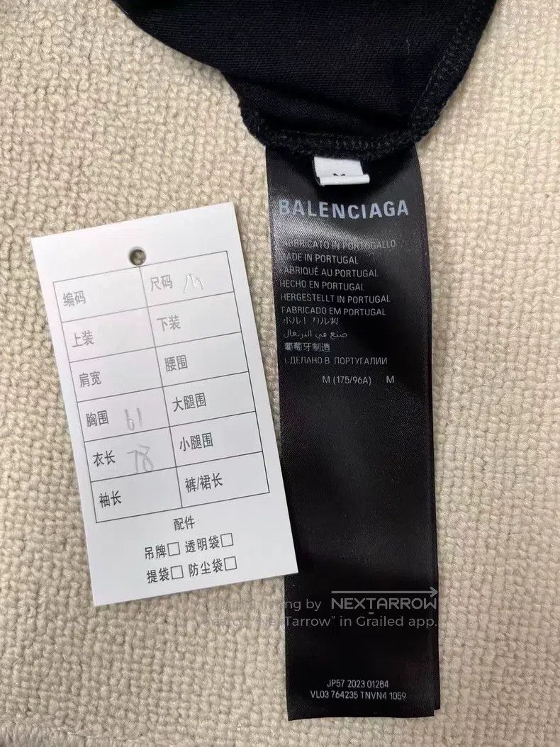Balenciaga Balenciaga Logo Letter Printed Short Sleeve T-Shirt Size US M / EU 48-50 / 2 - 6 Thumbnail
