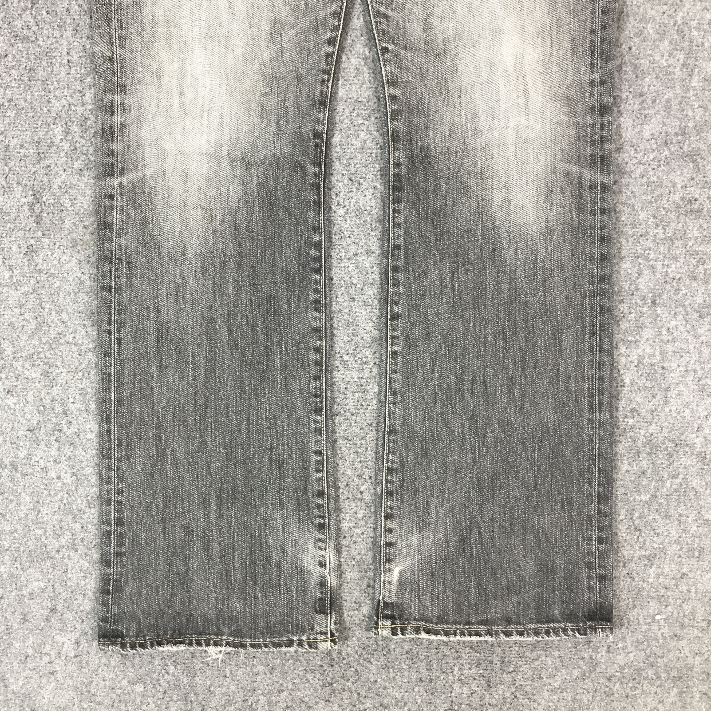 Japanese Brand FLARE UNIQLO JAPAN BOOTCUT DENIM BLACK FADED JEANS K54B18 Size US 35 - 3 Thumbnail