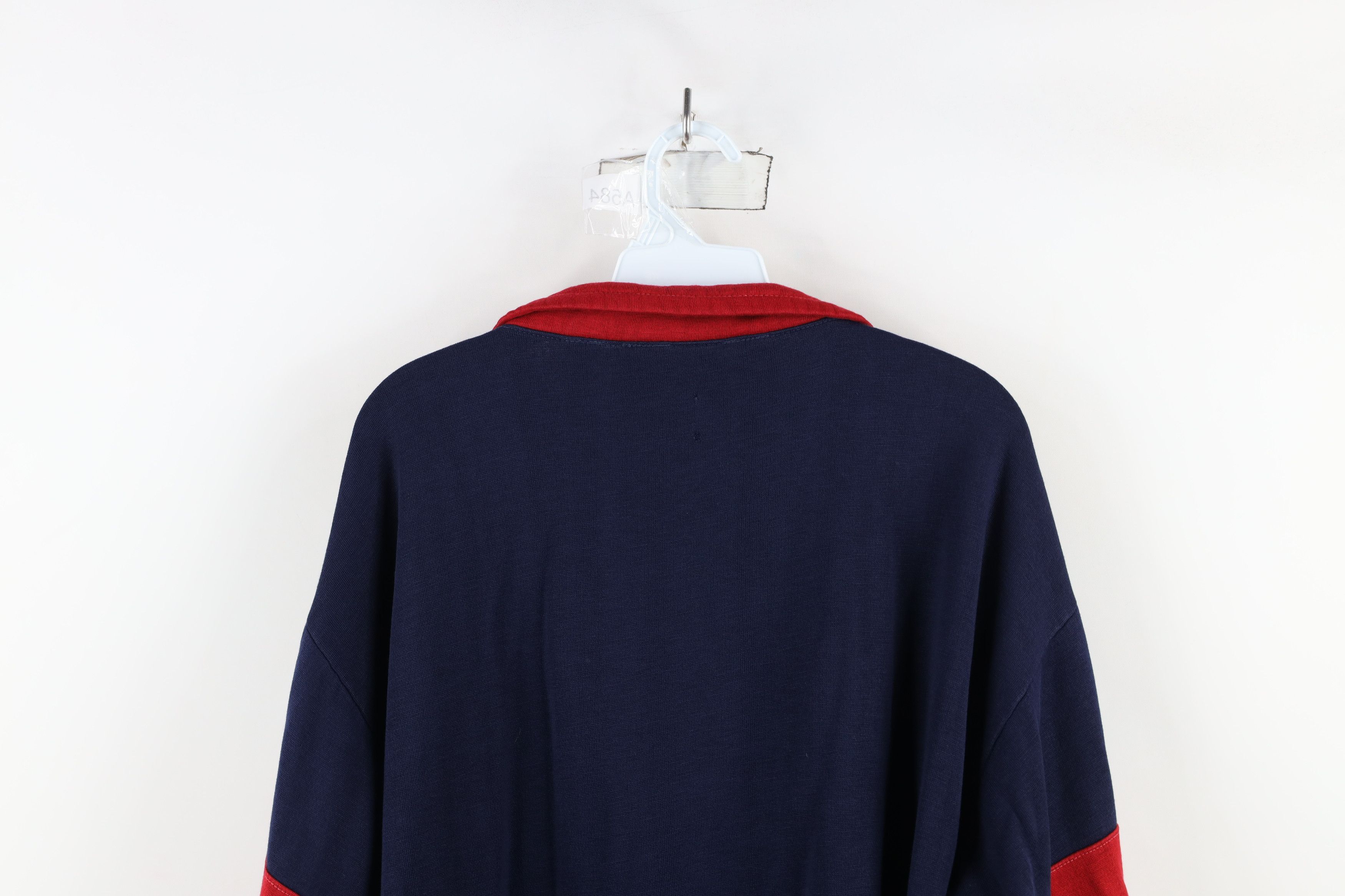 Vintage Vintage 90s Streetwear Block Half Zip Pullover Sweatshirt Size US XL / EU 56 / 4 - 13 Thumbnail