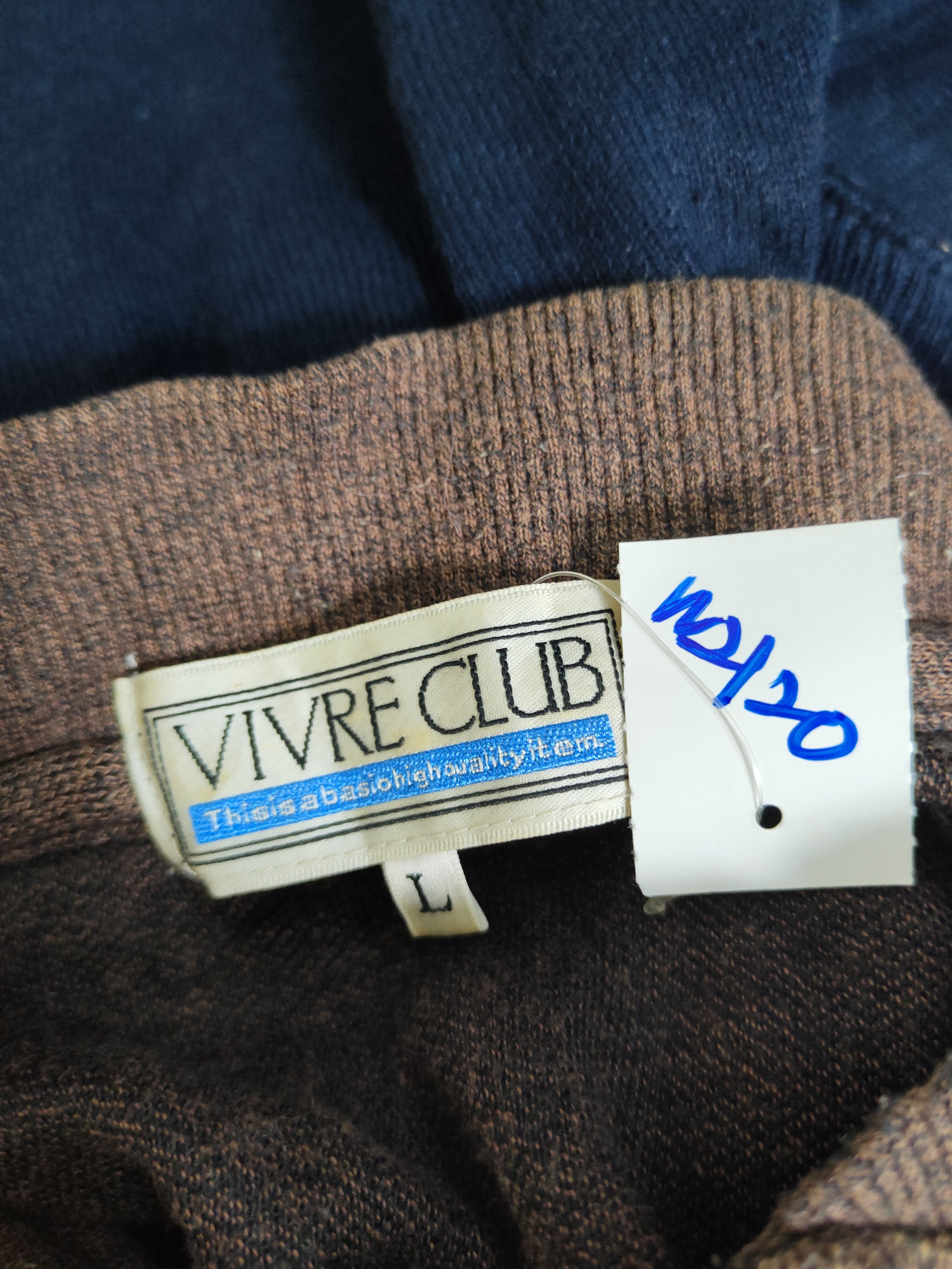 Vintage Vivre Club Dark Brown Knitwear Sweaters #W2120 Size US L / EU 52-54 / 3 - 11 Thumbnail