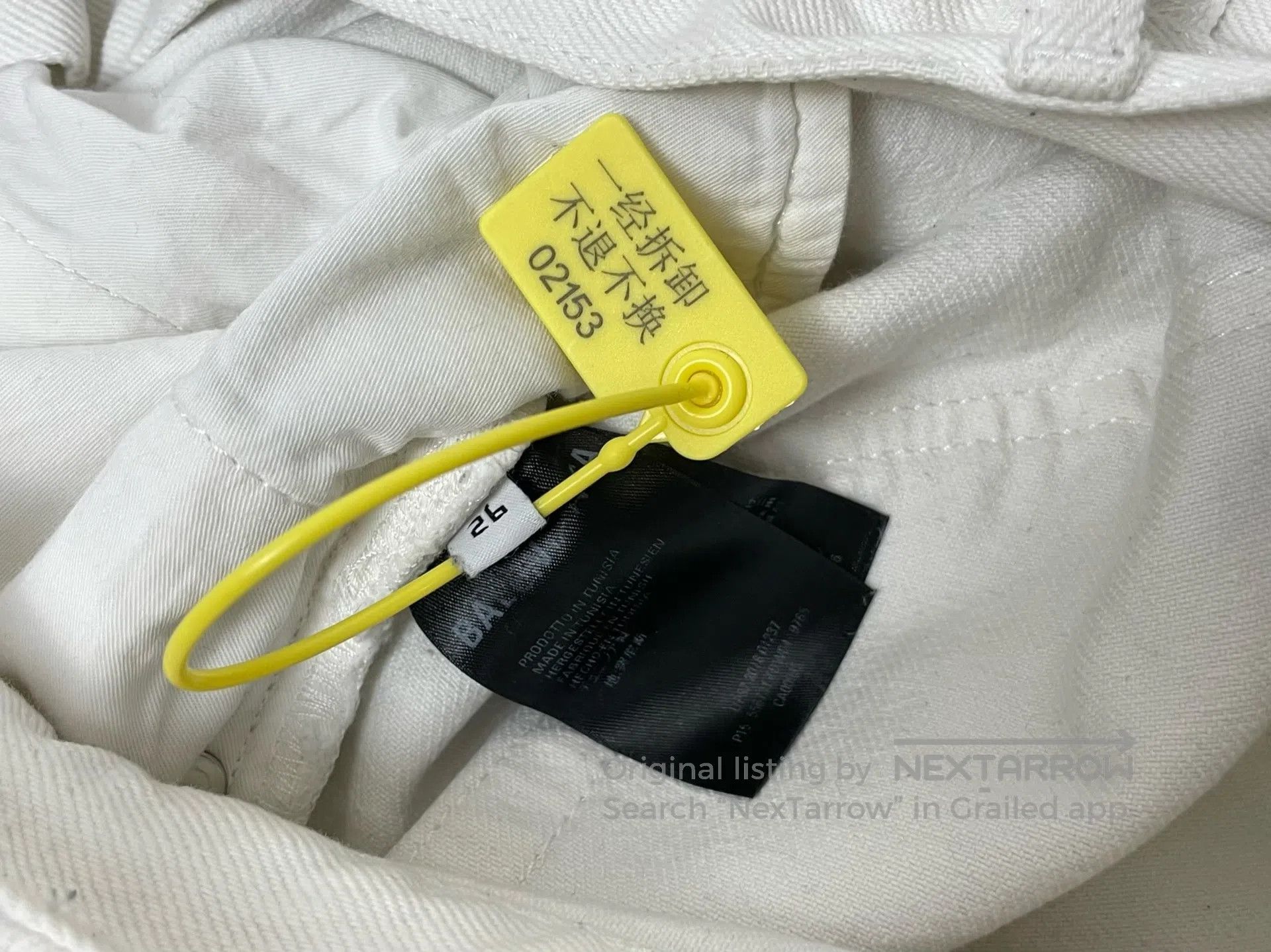 Balenciaga Balenciaga External Label White Straight Jeans Size US 26 / EU 42 - 7 Thumbnail
