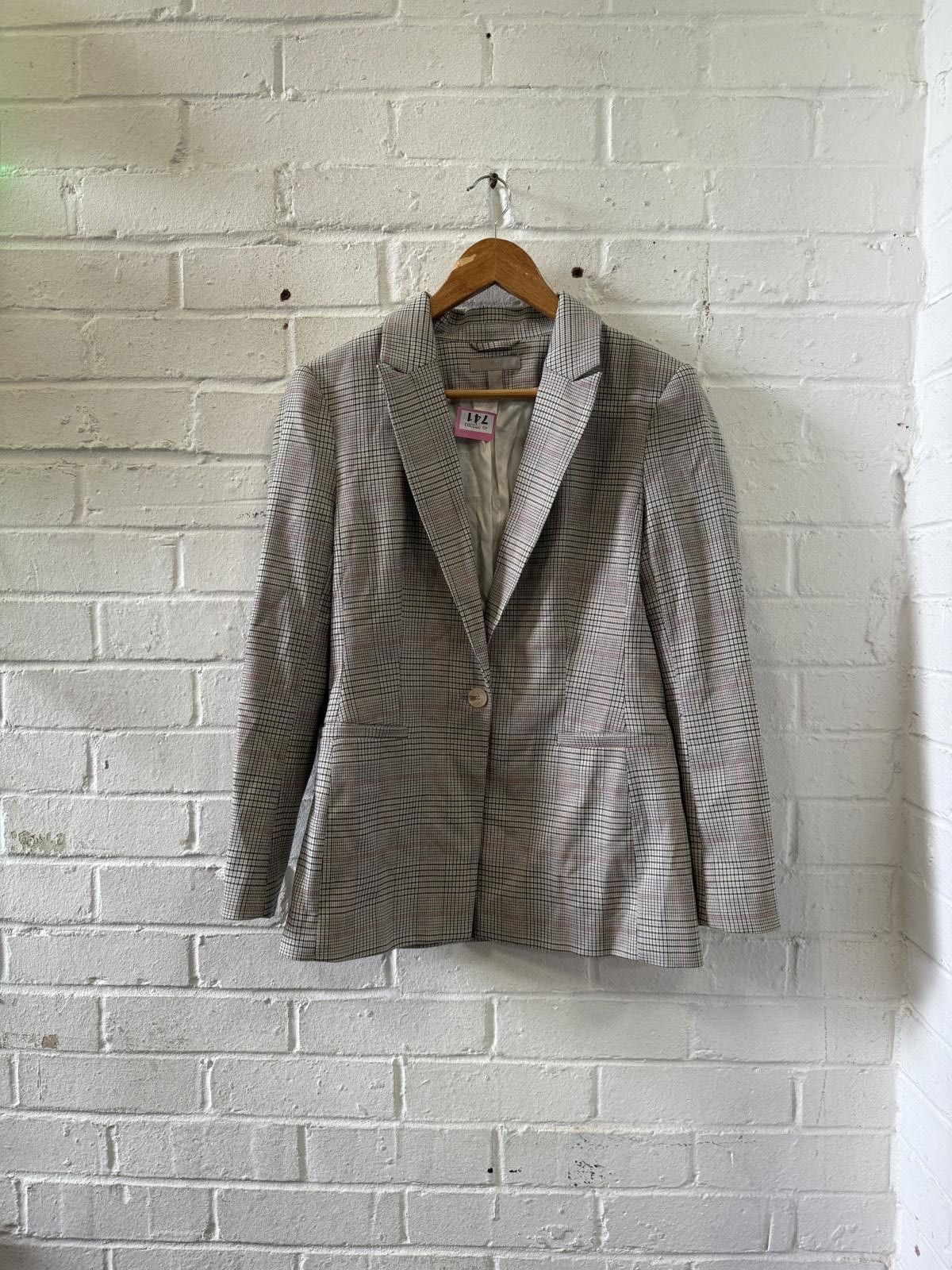 H&M H&M Women's Checked Blazer, EUR 38 / UK 10 Size L / US 10 / IT 46 - 1 Thumbnail
