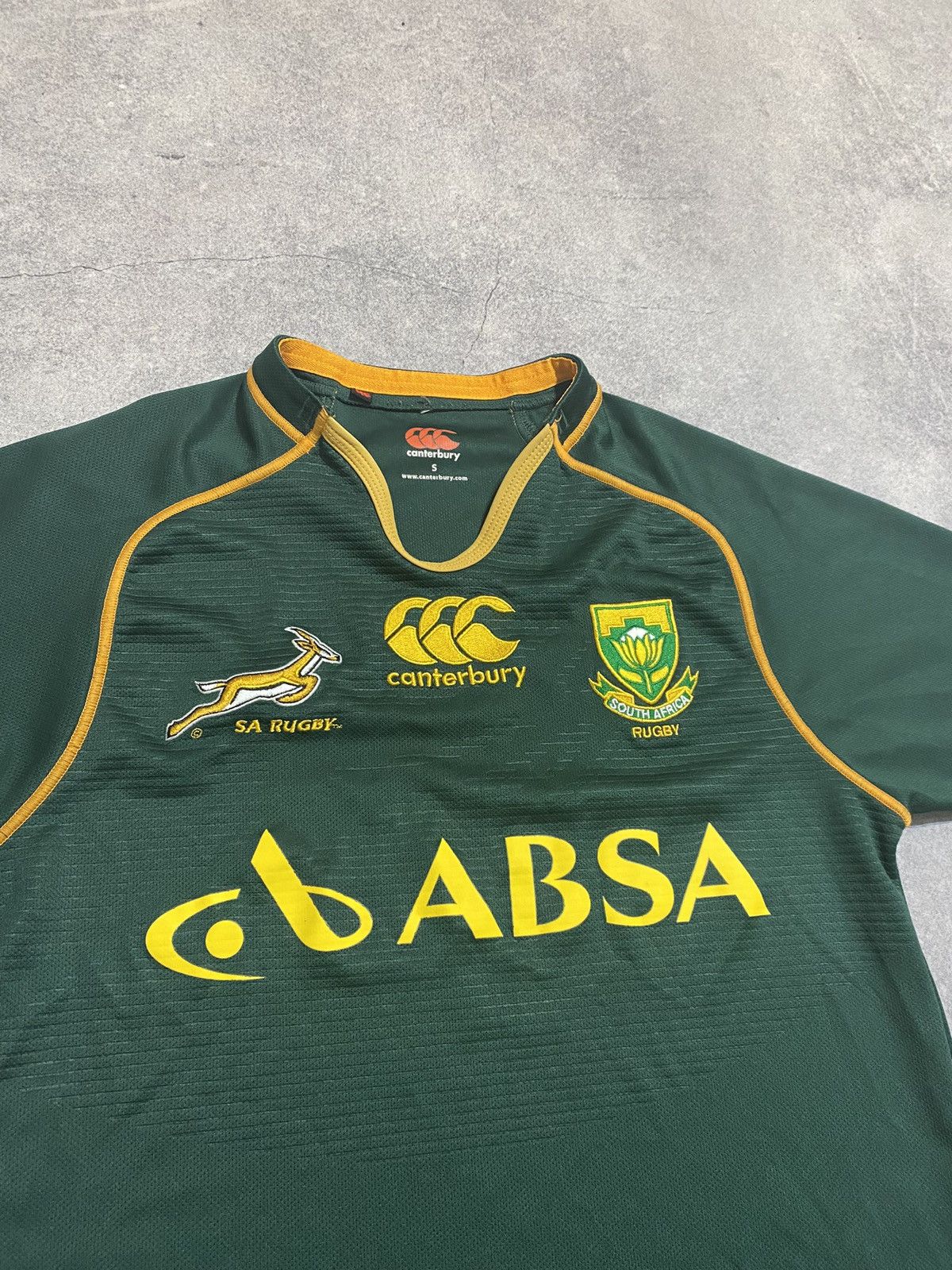 Canterbury of New Zealand × Vintage South Africa National Rugby Shirt Jersey Canterbury Size US S / EU 44-46 / 1 - 2 Thumbnail