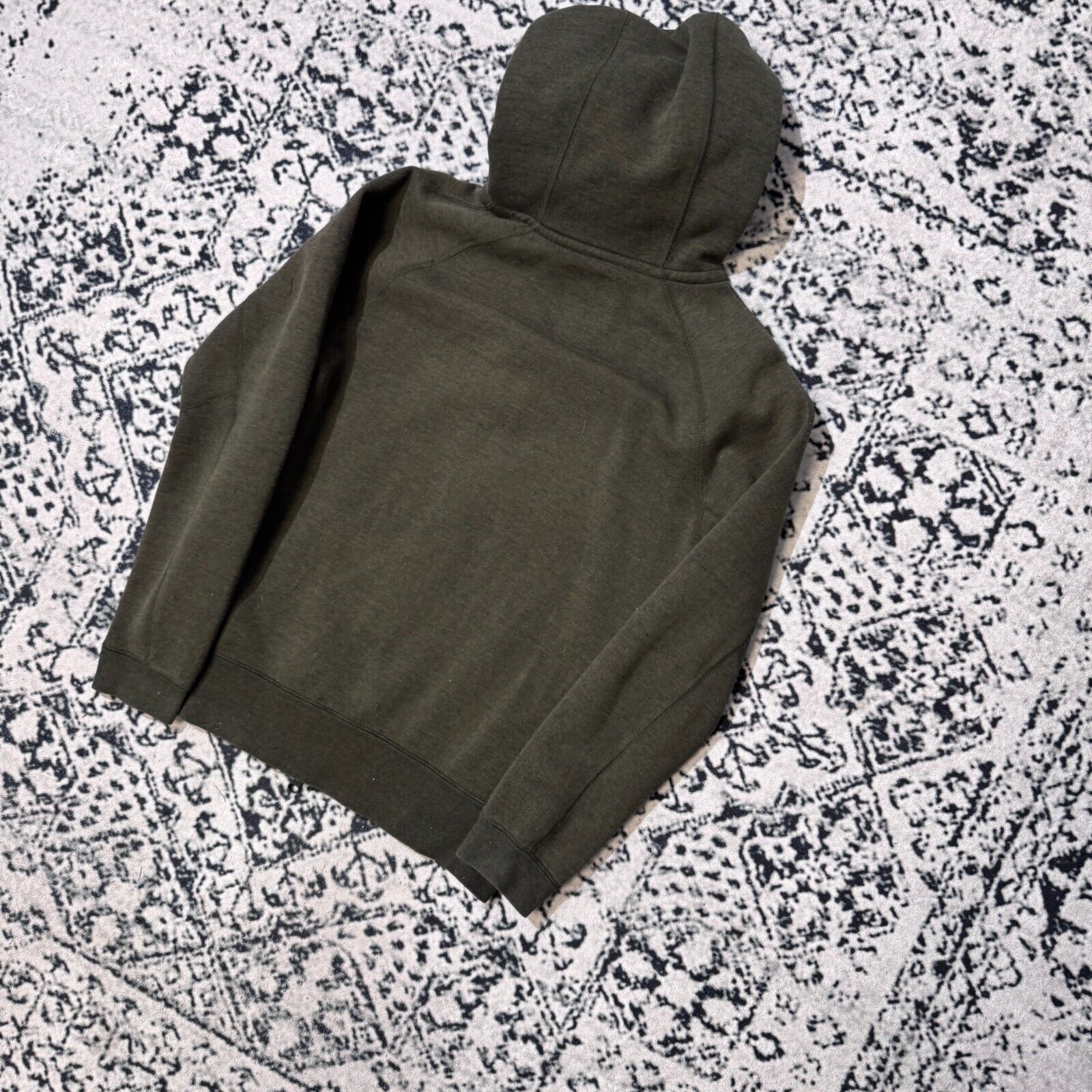 Nike × Vintage Vintage Nike Khaki Cotton Hoodie Size S Tech Fleece Drill Size US S / EU 44-46 / 1 - 9 Thumbnail