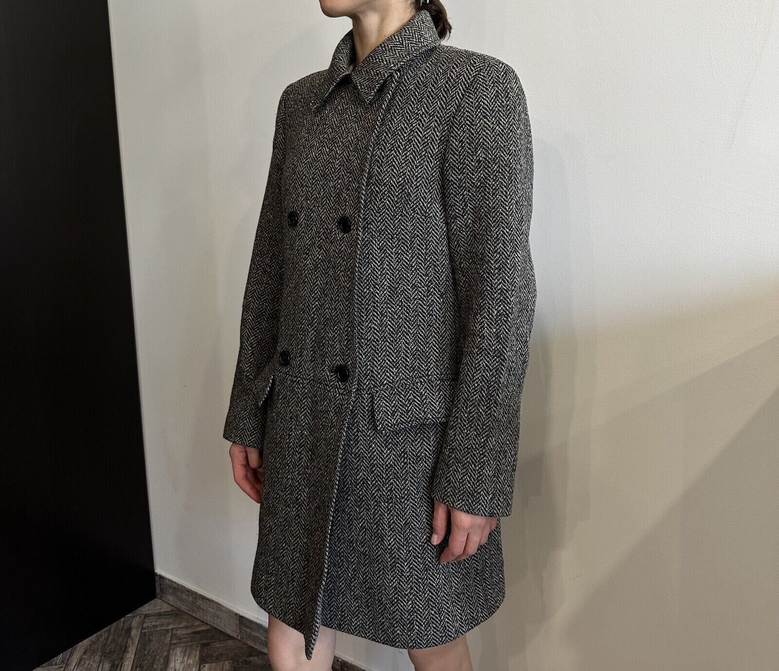 Dolce & Gabbana Dolce & Gabbana Womens Herringbone Tweed Wool Coat Jacket Size XS / US 0-2 / IT 36-38 - 3 Thumbnail