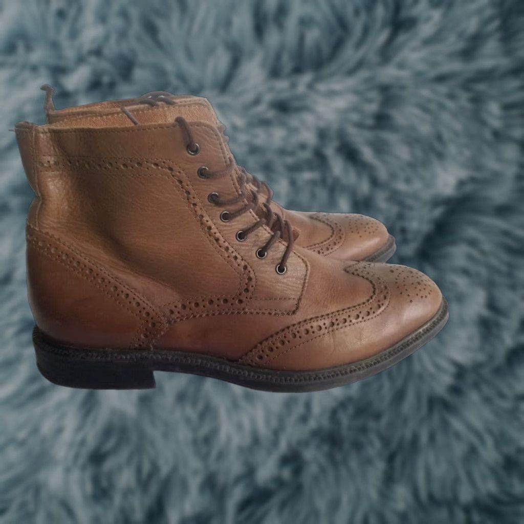 Stafford Stafford Boots Chukka Men Size 9 Brown Leather Wingtip Lace Up Ankle M Shoe Size US 9 / EU 42 - 1 Thumbnail