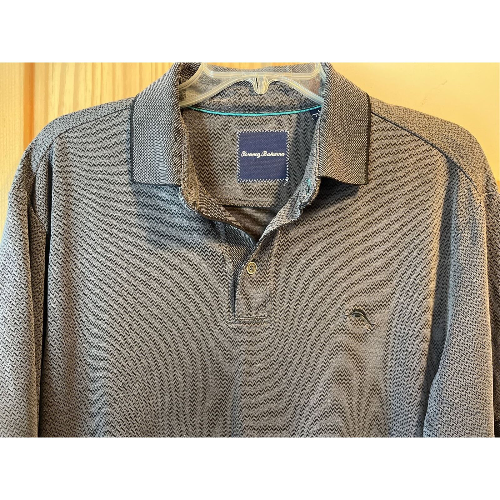 Tommy Bahama Tommy Bahama Men’s Large Gray Modal Blend button Polo Shirt Size US L / EU 52-54 / 3 - 6 Thumbnail