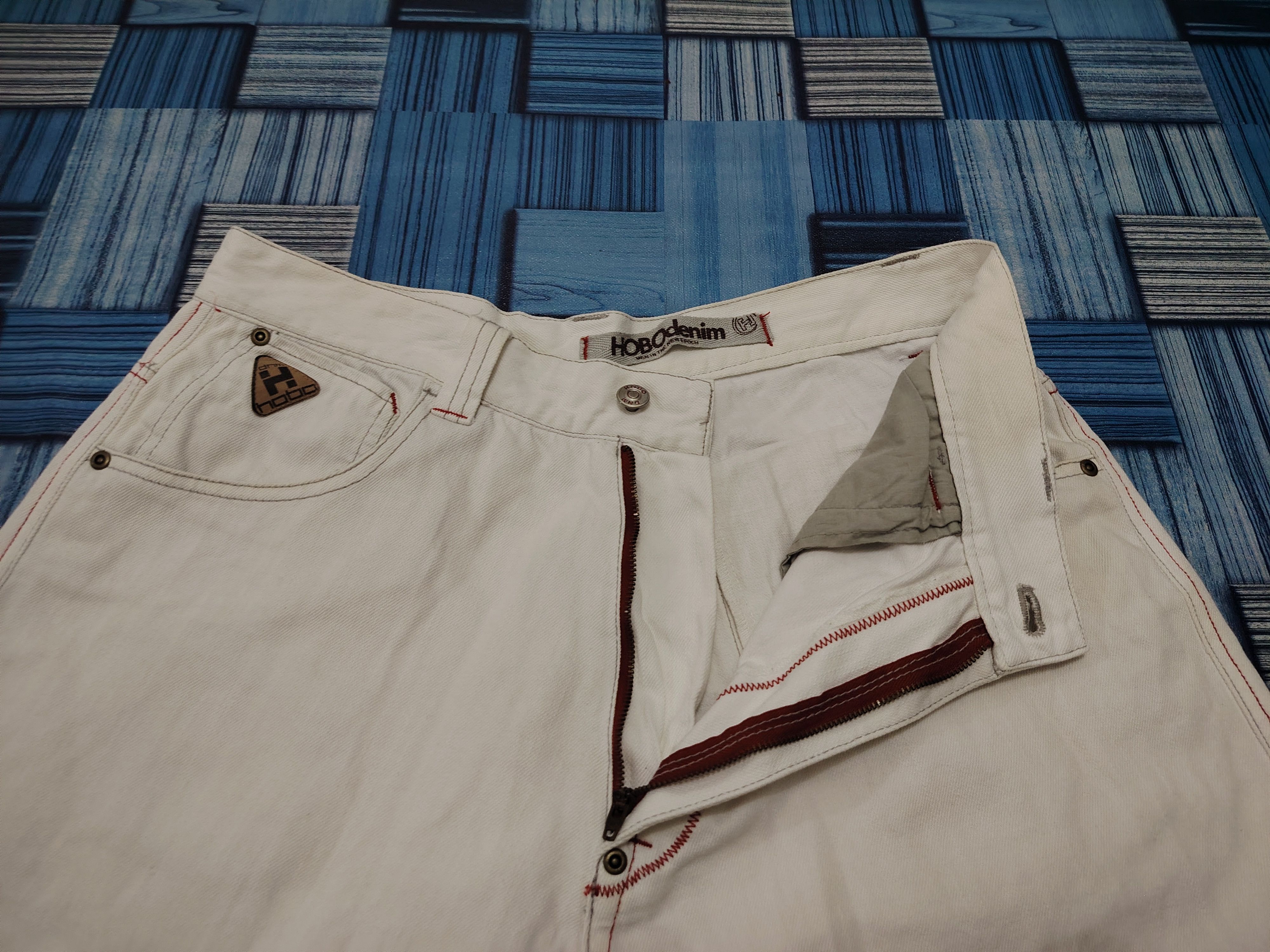 Hobo × JNCO × Southpole 💥Insane 90s HOBO DENIM Baggy Cargo SHORT Skate HIPHOP STYLe Size US 32 / EU 48 - 8 Thumbnail