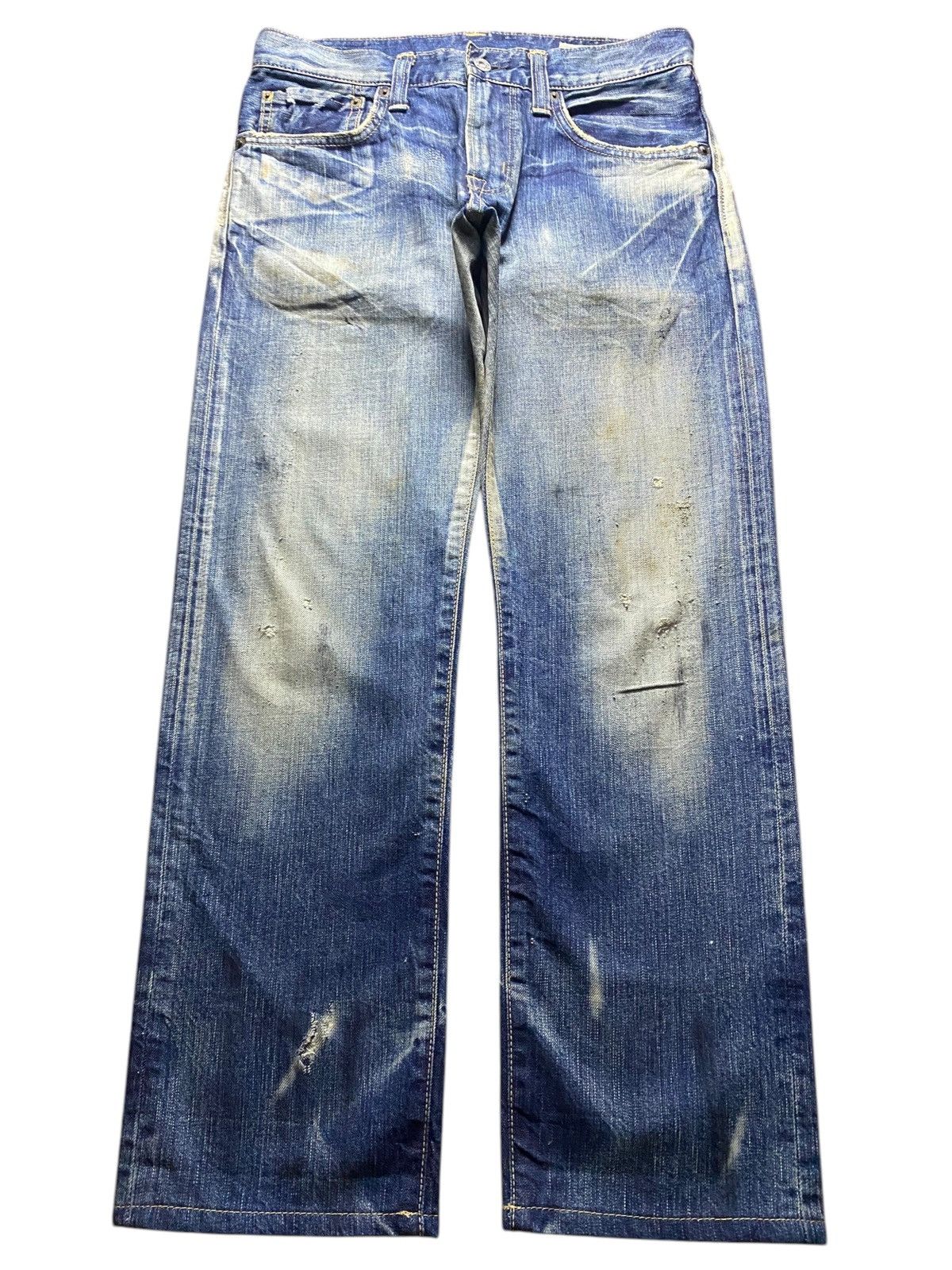 Edwin Edwin Vintage Special Unique Fade Distressed Loose Jeans Size US 30 / EU 46 - 1 Thumbnail