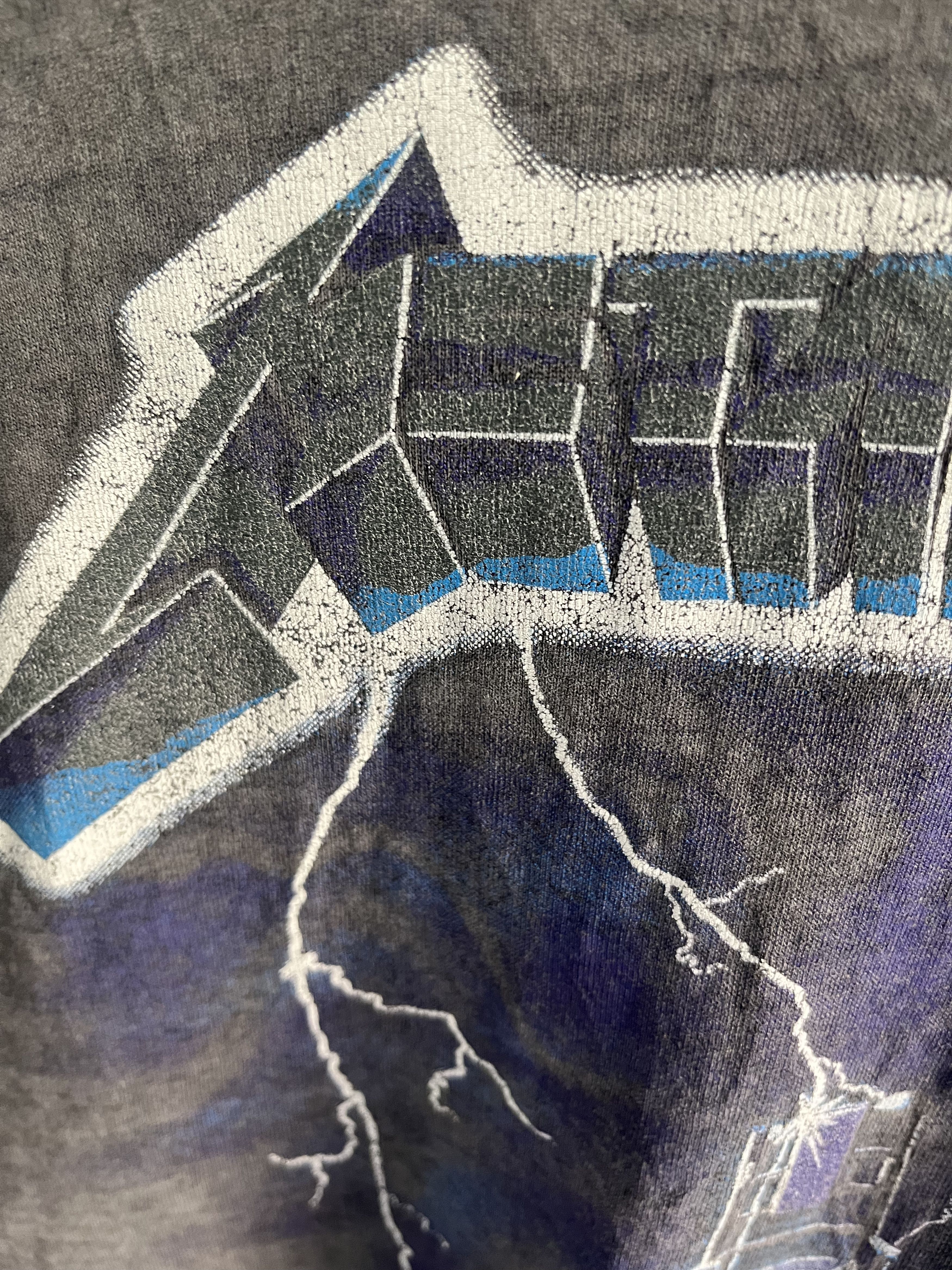 Vintage Metallica 'Ride the Lightning' Artimonde Tee Size US L / EU 52-54 / 3 - 2 Thumbnail