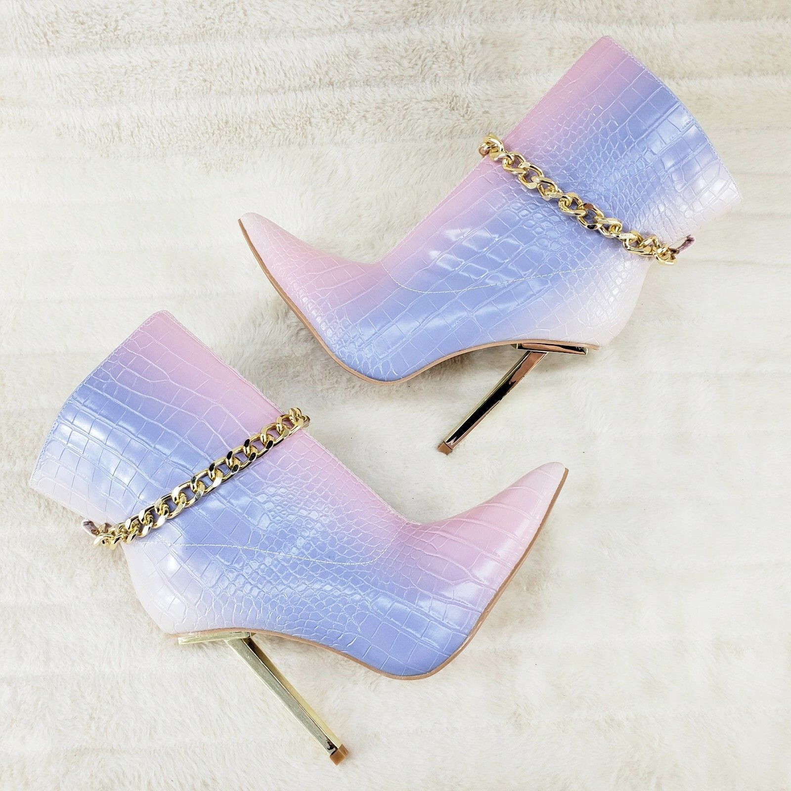 Other Roxy Pink Lilac Pointy Toe Slim Stiletto Heel Sexy Ankle Boo Size US 10 / IT 40 - 5 Thumbnail