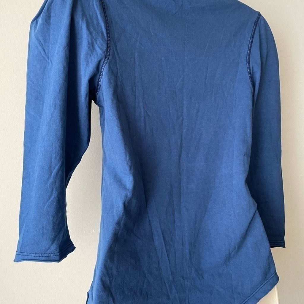 Free People We The Free Puff Shoulder Top Midnight Hour Blue Size XS NWT Size XS / US 0-2 / IT 36-38 - 7 Thumbnail
