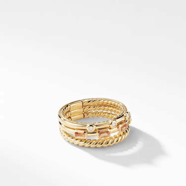 David Yurman o1s1wg111025 R13874D /Size 8 / Three Row Ring in Golden Size ONE SIZE - 1 Thumbnail