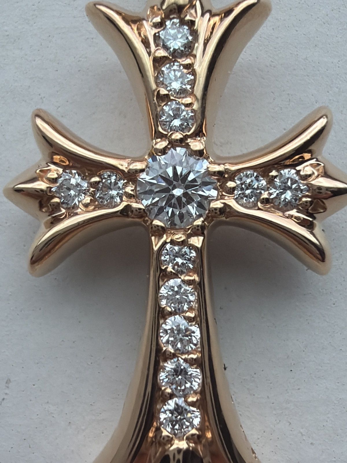Chrome Hearts Chrome Hearts 22k Tiny Cross Diamond Pendant Size ONE SIZE - 6 Thumbnail