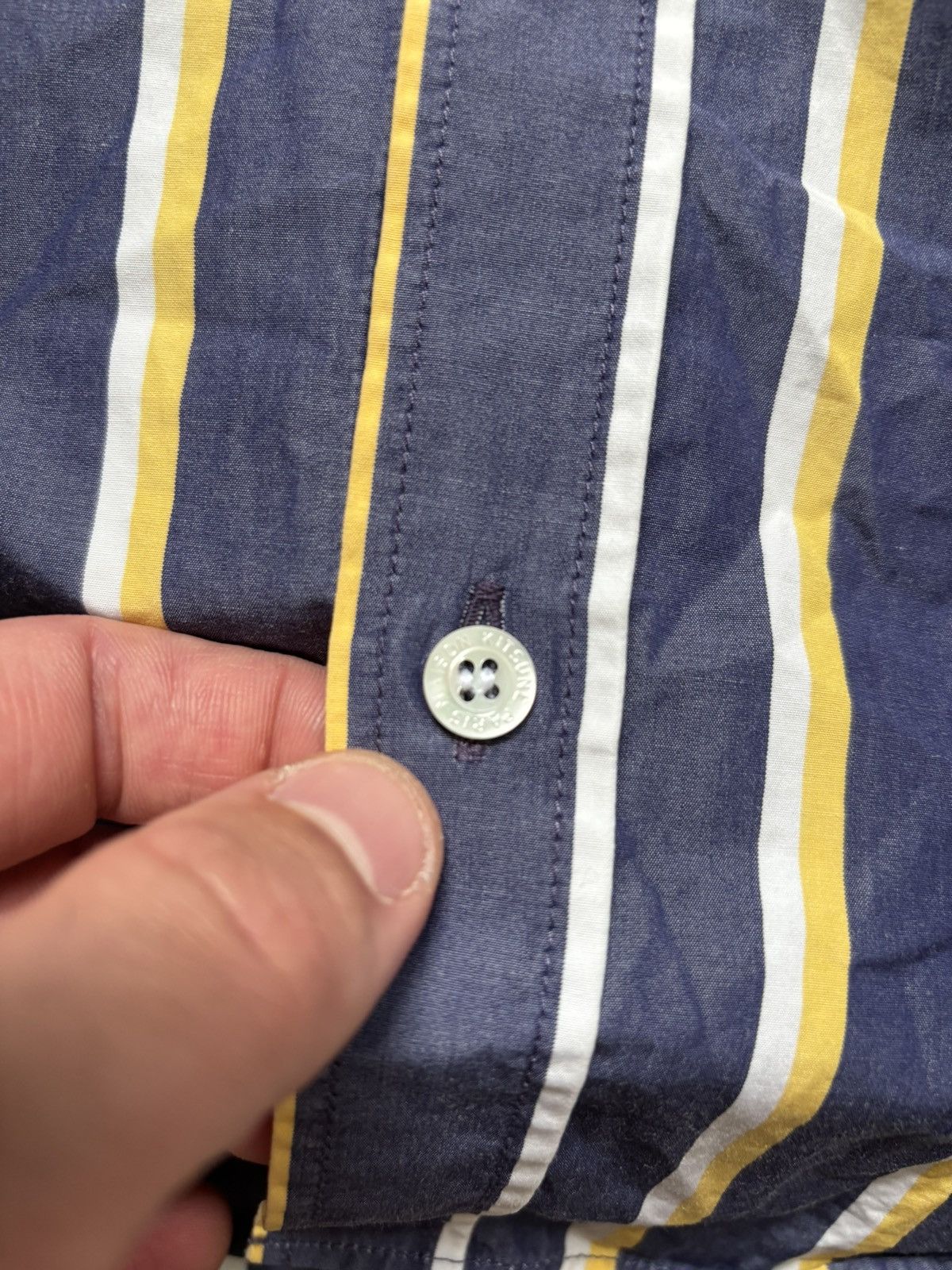 Maison Kitsune Maison Kitsuné Men’s Striped Shirt Size 38 Cotton Fox Logo Size US S / EU 44-46 / 1 - 8 Thumbnail