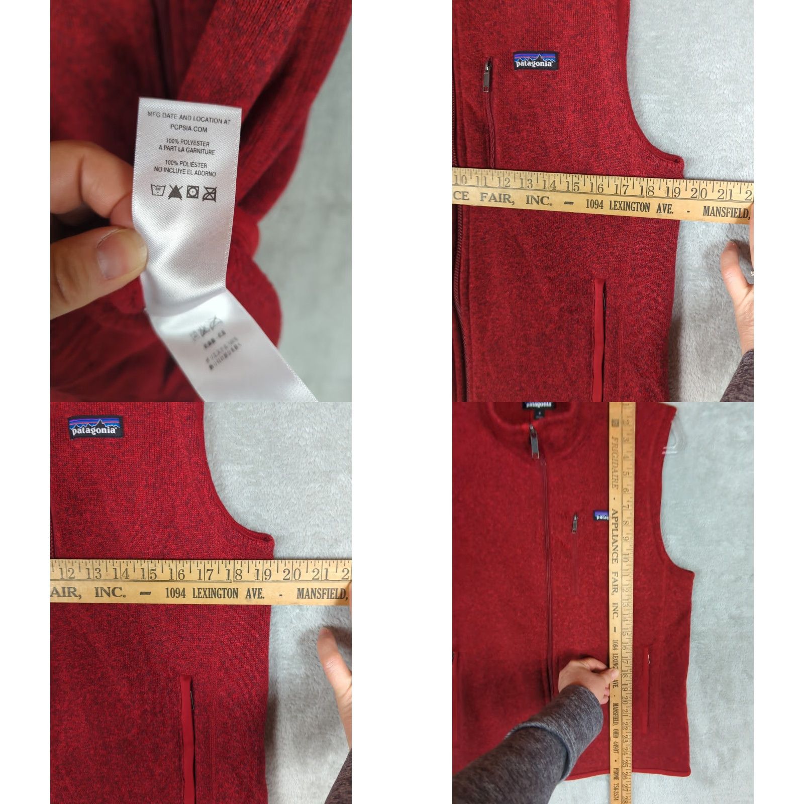 Patagonia Patagonia Better Sweater Vest Mens M Heather Red Full Zip Stand-Up Collar Pockets Outdoor Hiking Camping Vest Size US M / EU 48-50 / 2 - 8 Thumbnail