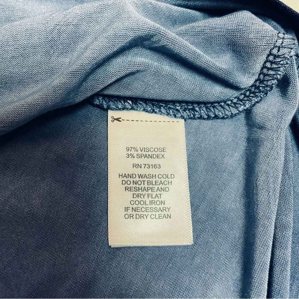 Other NWT New Cable & Gauge Viscose Blue Star Top T-Shirt Size 1X Size XL / US 12-14 / IT 48-50 - 8 Thumbnail