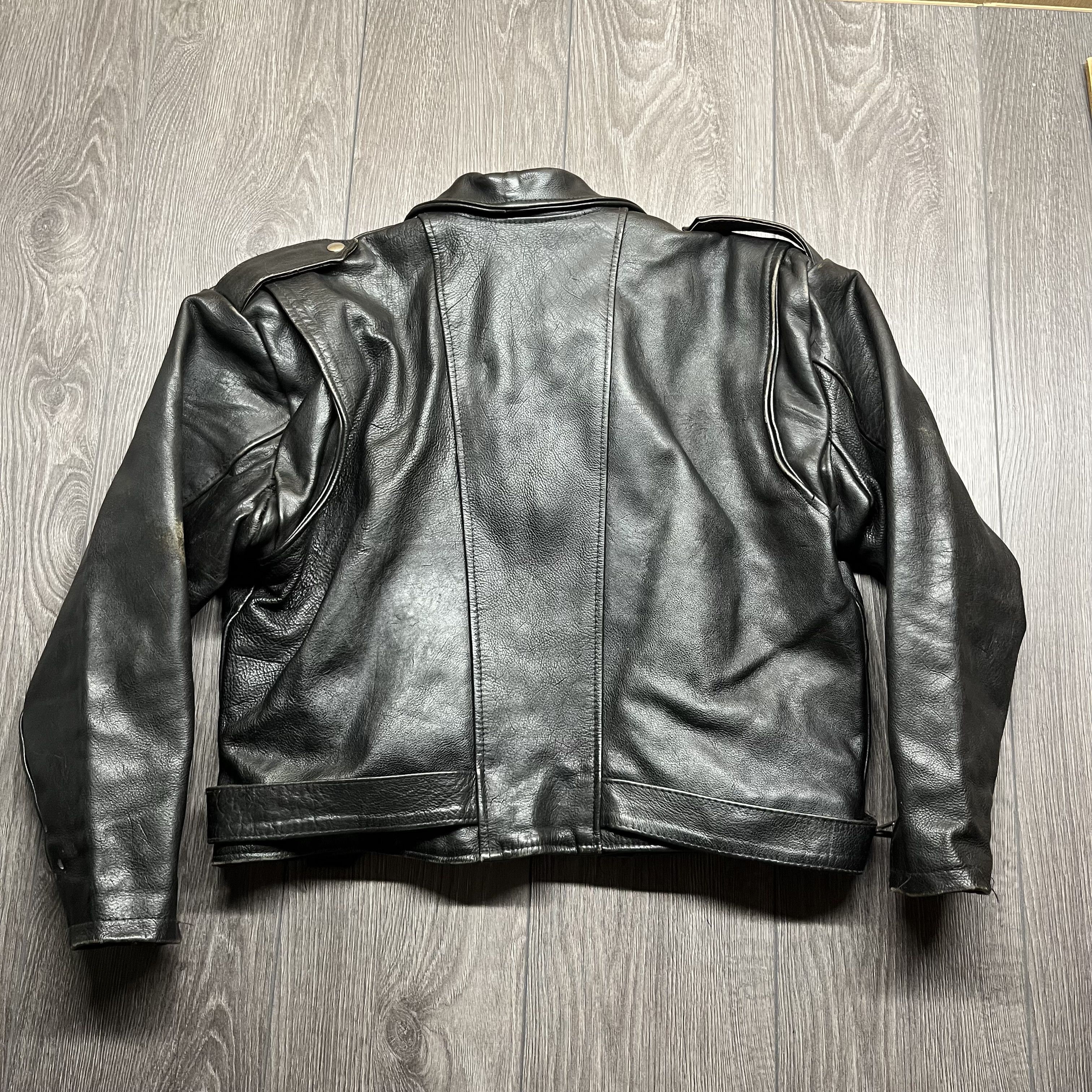 Designer × Vintage Vintage Vent Couvert Leather Lined Biker Jacket 1980s Size US S / EU 44-46 / 1 - 9 Thumbnail
