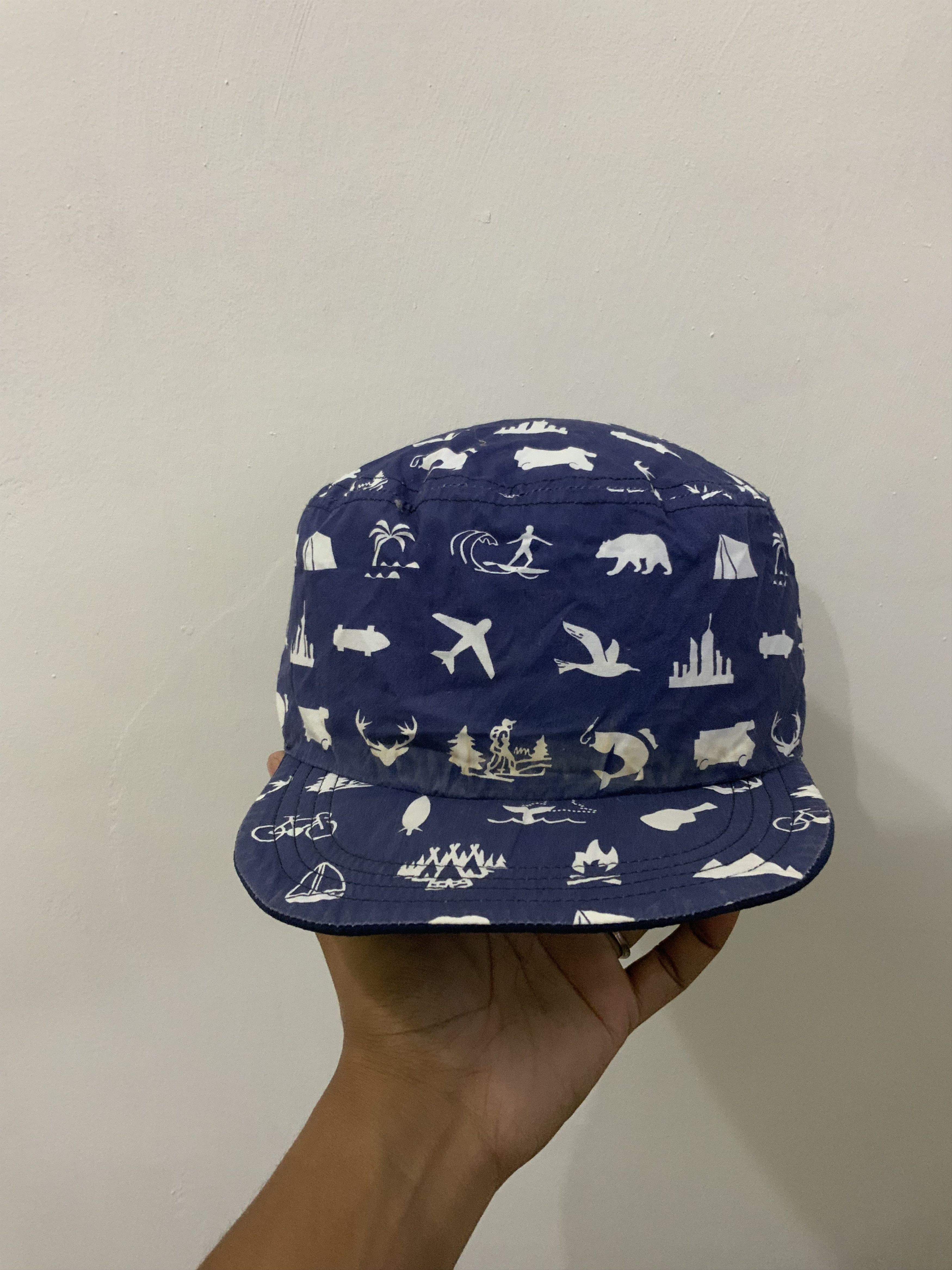 Japanese Brand Indigo Patchwork Art Reversible Hat Cap Size ONE SIZE - 1 Thumbnail