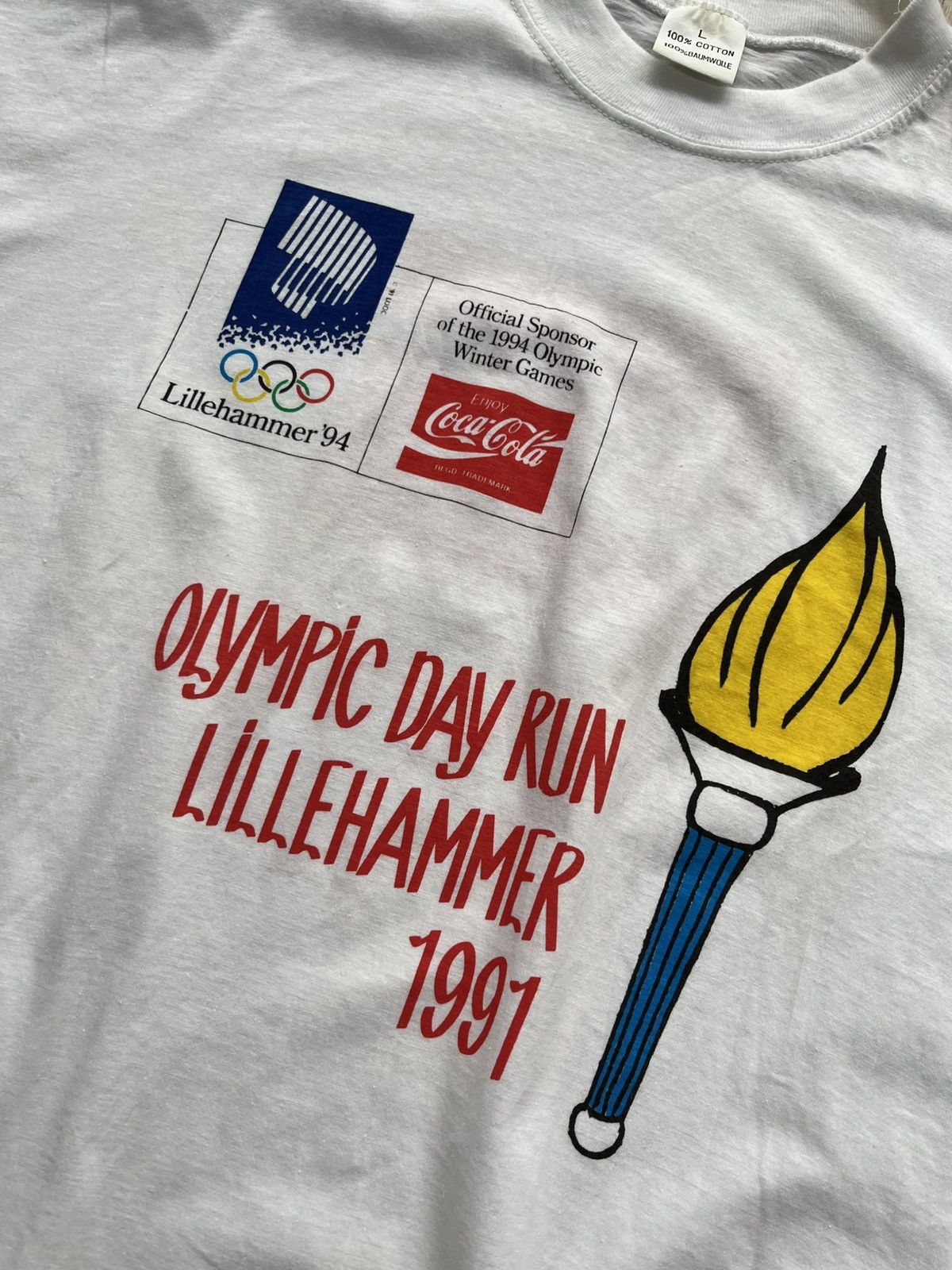 Asics × Vintage Asics 90's Vintage Olympic Day Run Lillehammer Sport Size L Size US L / EU 52-54 / 3 - 5 Thumbnail