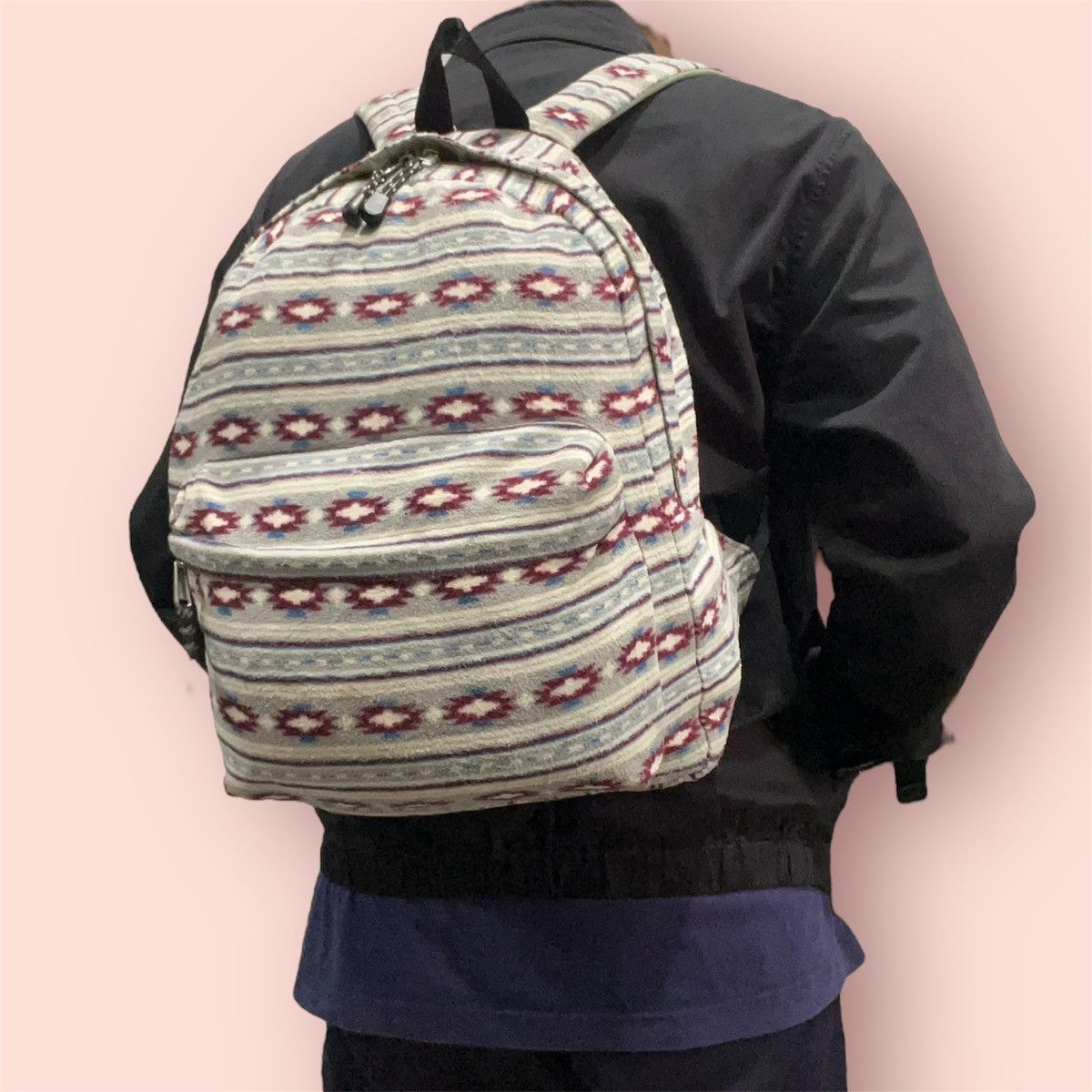 Uniqlo VINTAGE UNIQLO MICRO FLEECE NORDIC NATIVE BACKPACK Size ONE SIZE - 2 Thumbnail