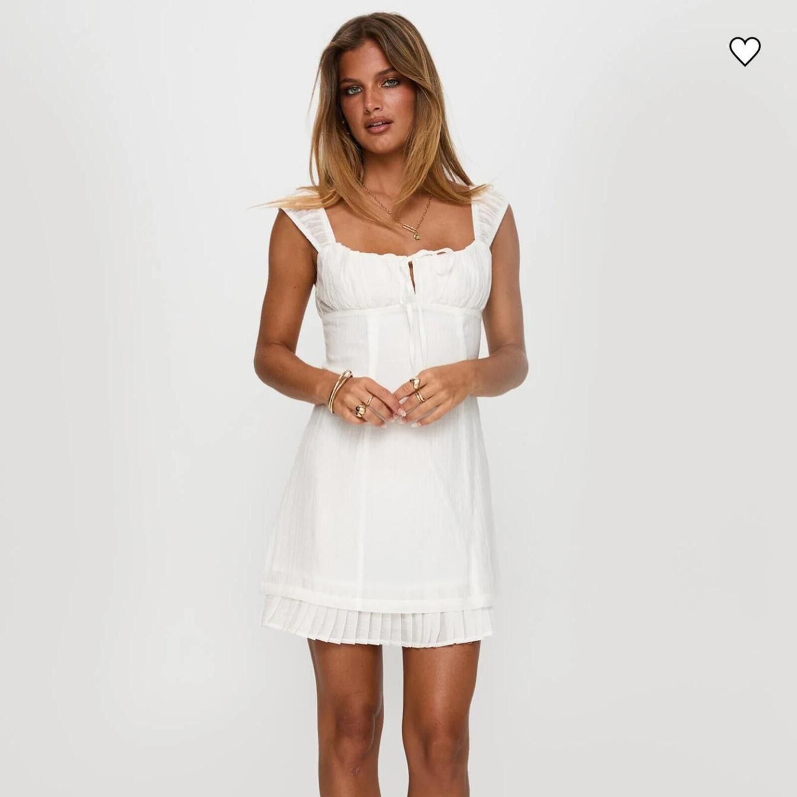 Other Princess Polly Eternally Yours Mini Dress White Size XS / US 0-2 / IT 36-38 - 3 Thumbnail