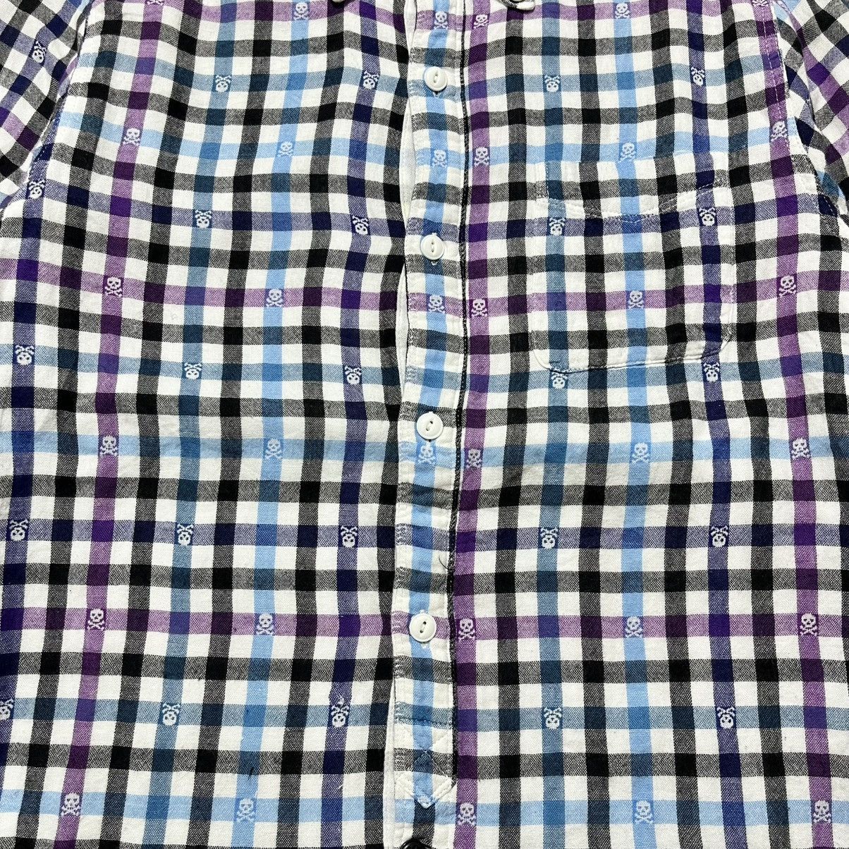 Beams Plus 2000s Beams Heart Skull Punk Logo Aop Plaid Shirt Button Up Size US S / EU 44-46 / 1 - 4 Thumbnail