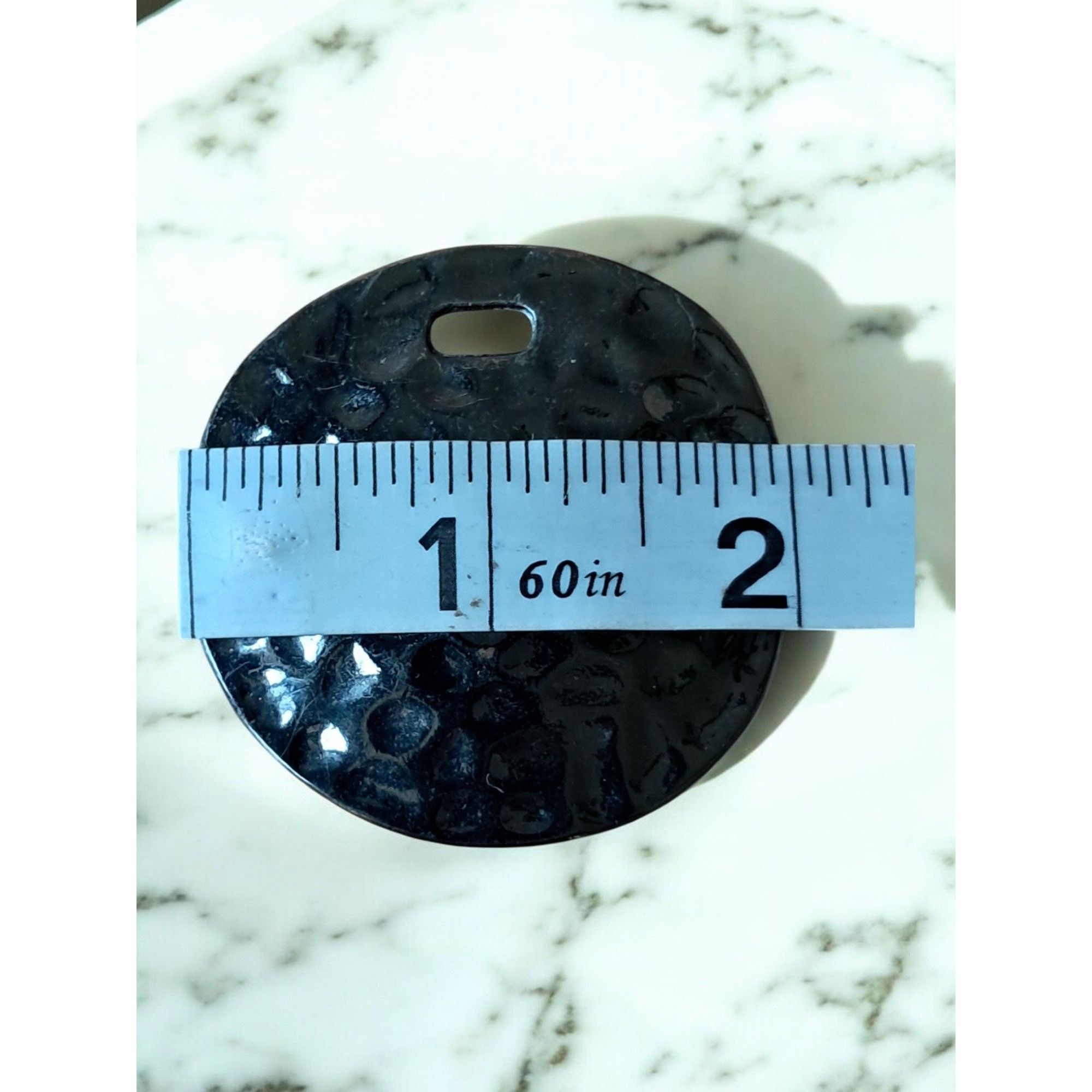Other Hammered Silver Metal Disc Pendant Size ONE SIZE - 3 Thumbnail