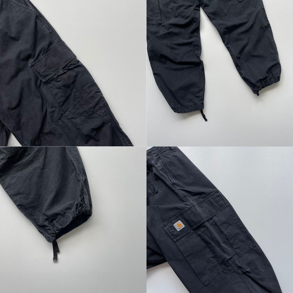 Carhartt Wip Carhartt WIP Cargo Baggy Regular Fit Pants Washed Black Size US 38 / EU 54 - 6 Thumbnail