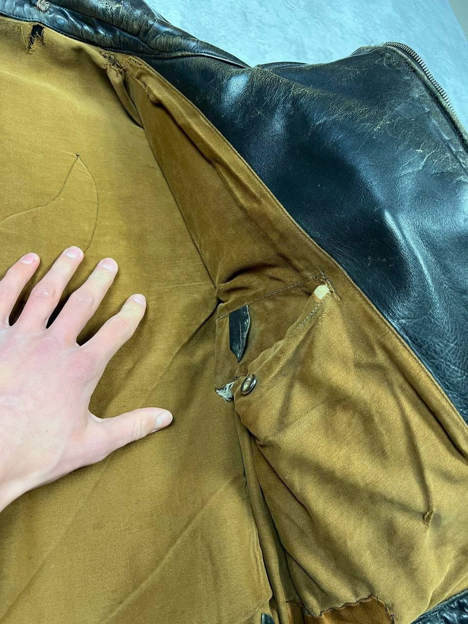 Vintage RARE Vintage 70-80’s Kawasaki Leather Bomber Jacket Size US M / EU 48-50 / 2 - 20 Thumbnail
