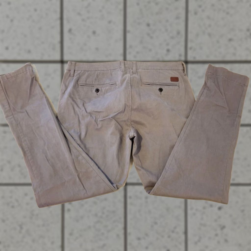 Vintage JACHS New York Khakis Slim Pants 36x32 Gray Mens Regular Inseam 32 Slimming Style Clothing Trousers Chinos Slack Dress Pants Size US 36 / EU 52 - 1 Thumbnail