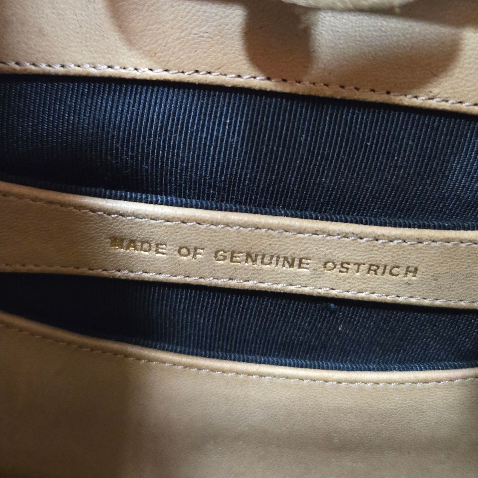 Vintage 1950s Genuine Ostrich Leather Top Handle Purse Size ONE SIZE - 19 Thumbnail