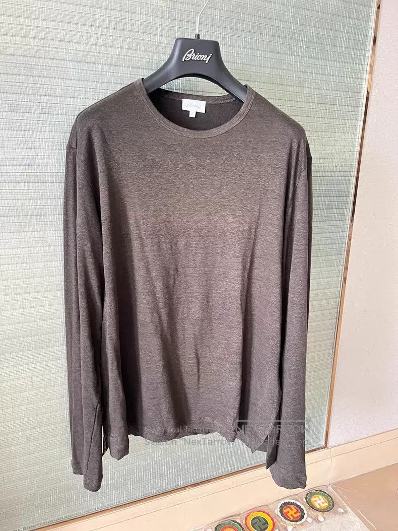 Brioni Brioni Linen Long Sleeve Casual Top Size US XL / EU 56 / 4 - 1 Thumbnail