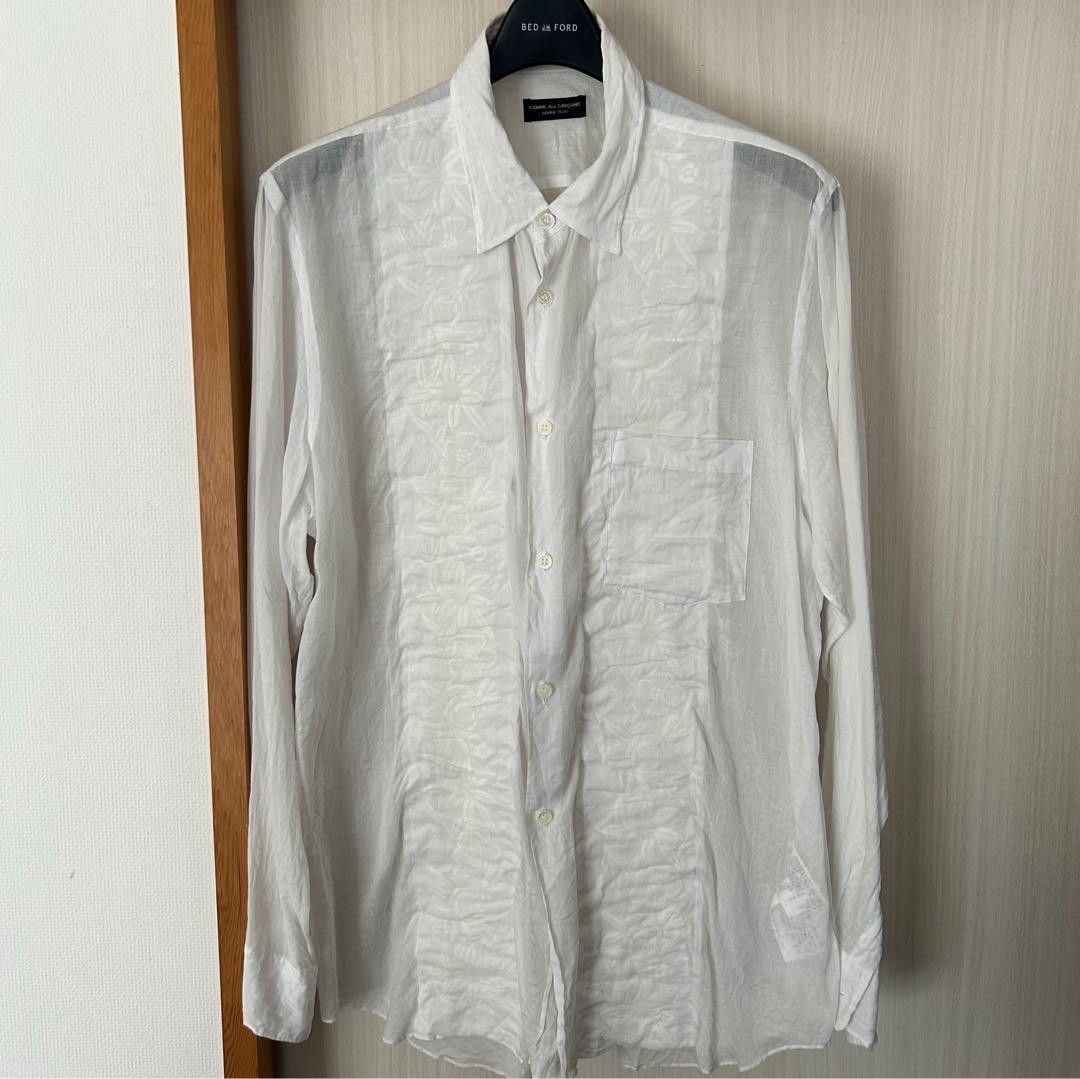 Comme des Garcons AD1999 Semi Sheer Floral Embroidered Shirt Size US M / EU 48-50 / 2 - 2 Thumbnail