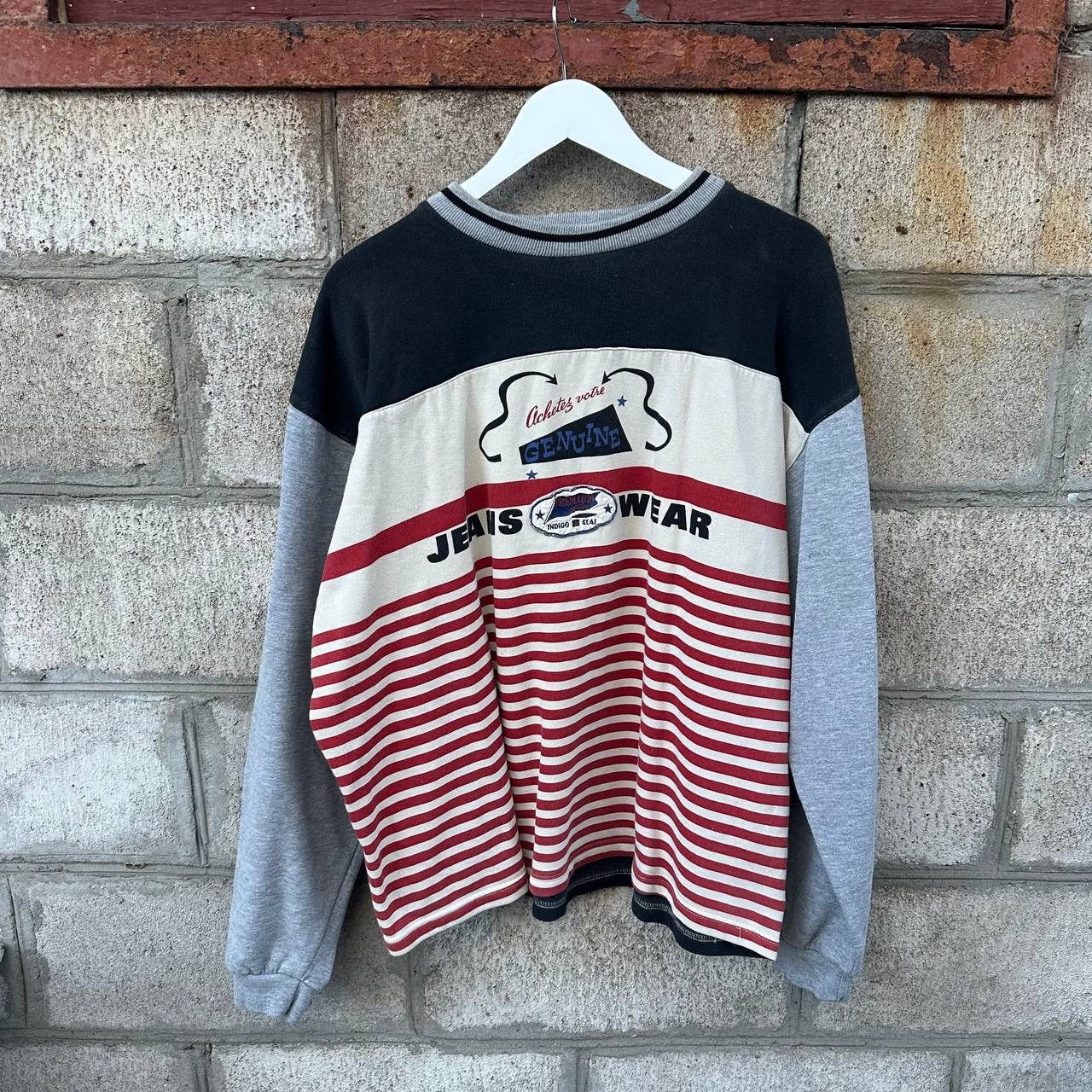 Indigo Vintage Genuine Indigo Jeans Wear Sweatshirt Big Logo 90s Size US XL / EU 56 / 4 - 1 Thumbnail