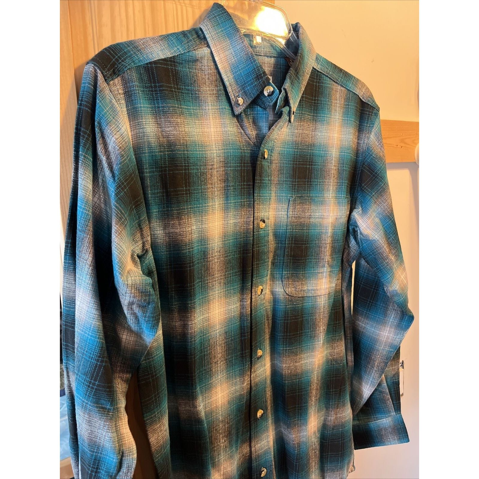 Other Hobbs Creek Mens S Blue Plaid LS Button Cotton Flannel Shirt Size US S / EU 44-46 / 1 - 5 Thumbnail