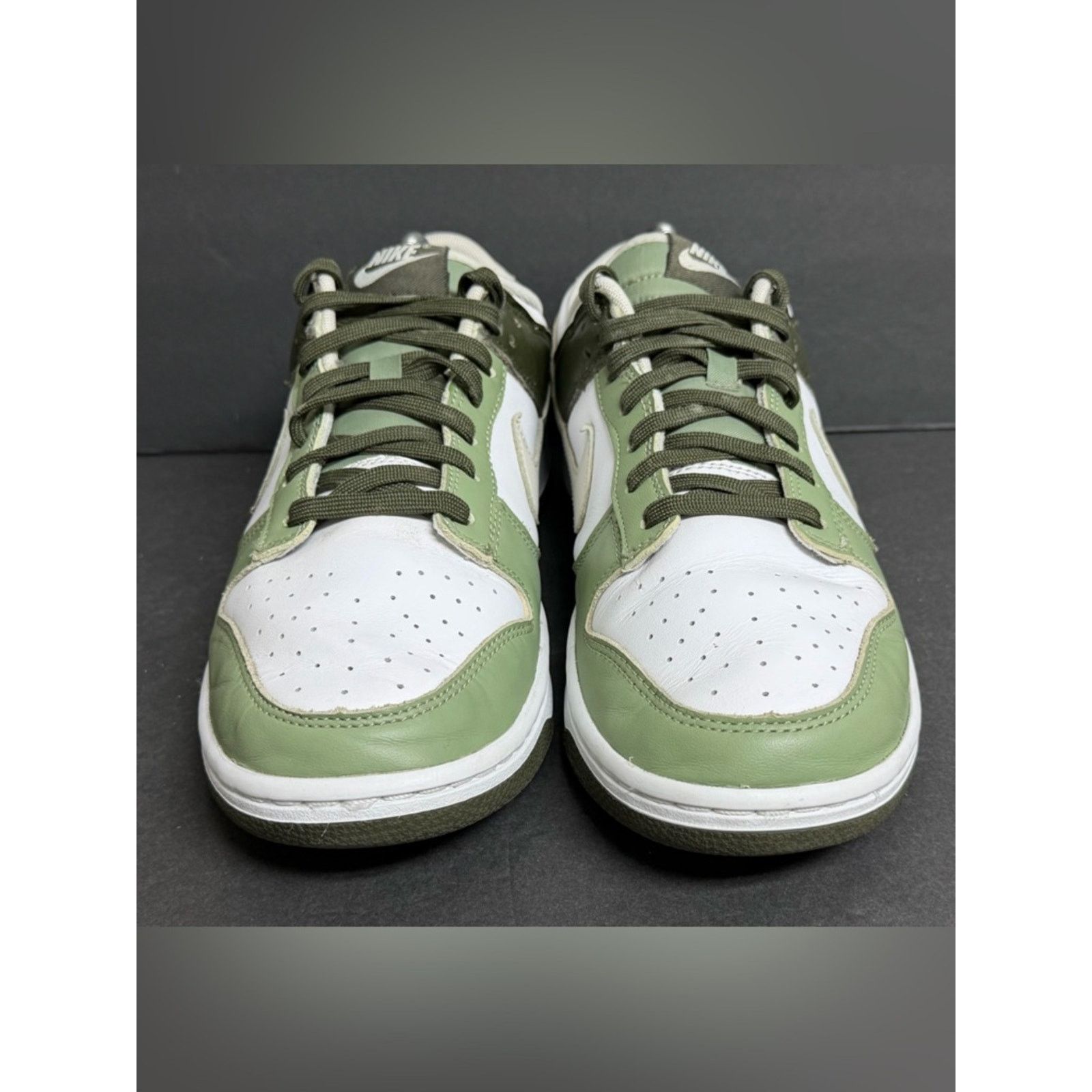 Nike Men’s Size 9.5 Nike Dunk Low Oil Green Cargo Khaki White Size US 9.5 / EU 42-43 - 4 Thumbnail